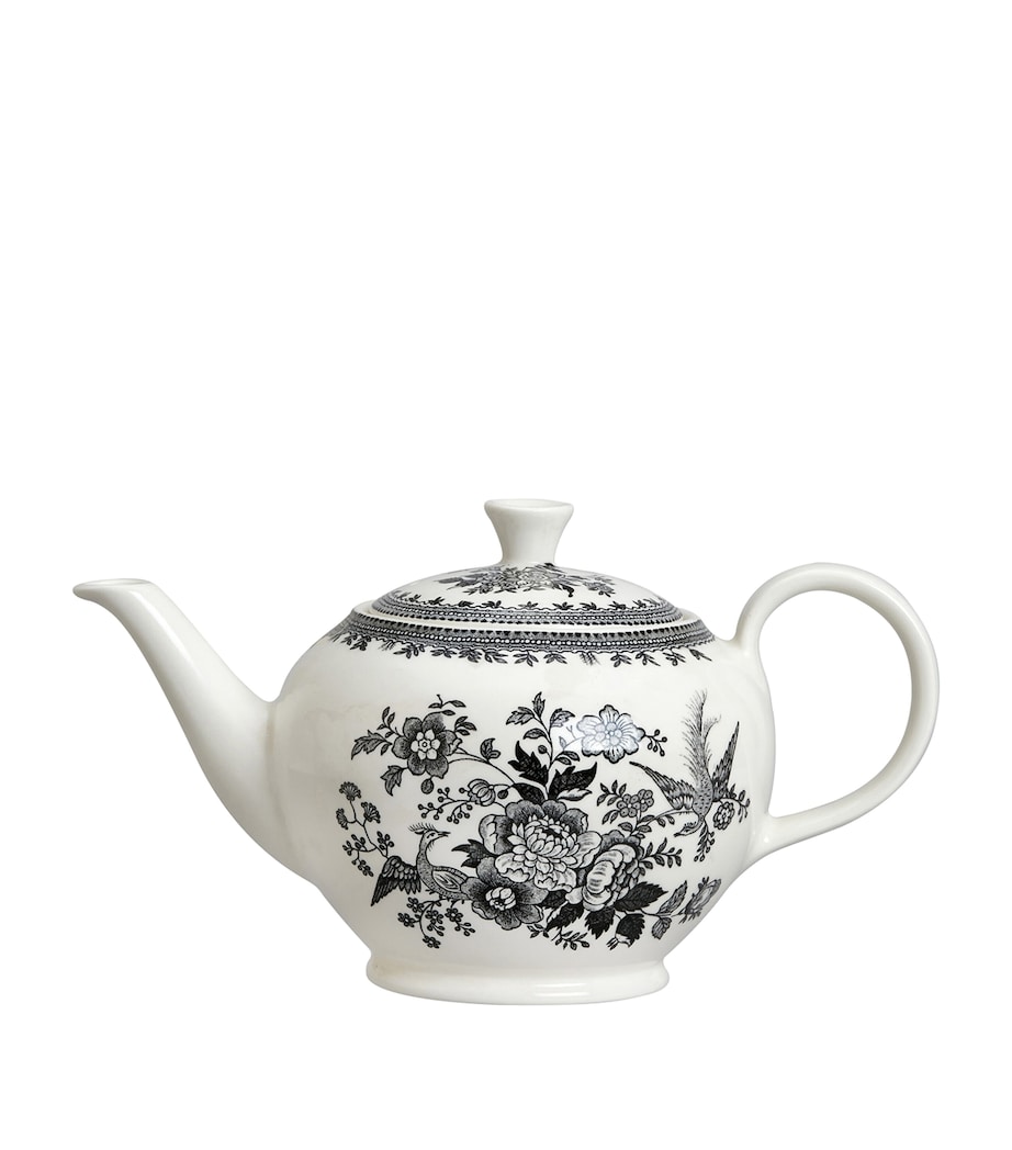 Large Asiatic Pheasants Teapot (800ml) BLACK & WHITE Image 1