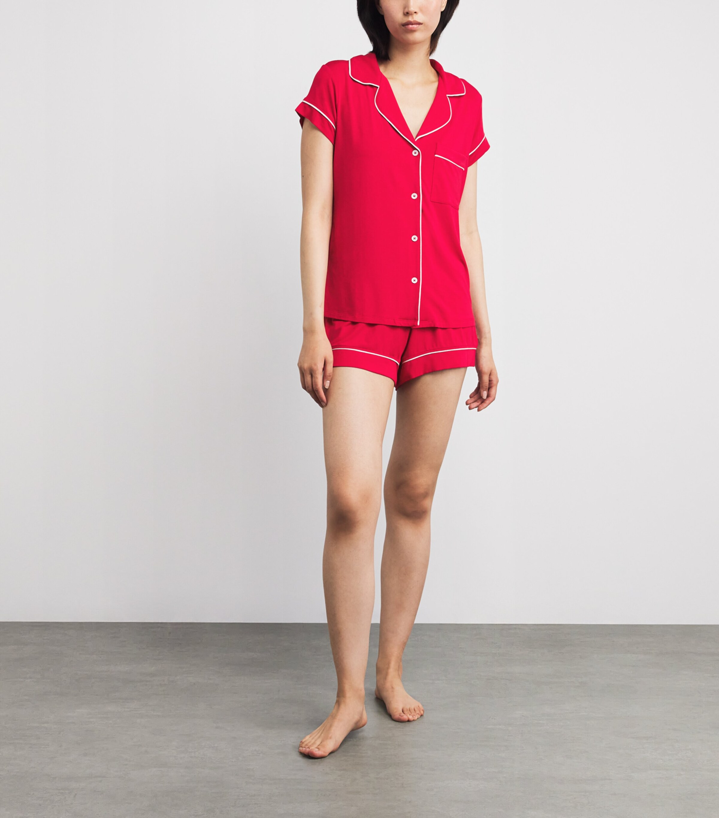 Gisele Short Pyjama Set HOLLY RED/IVORY Image 2