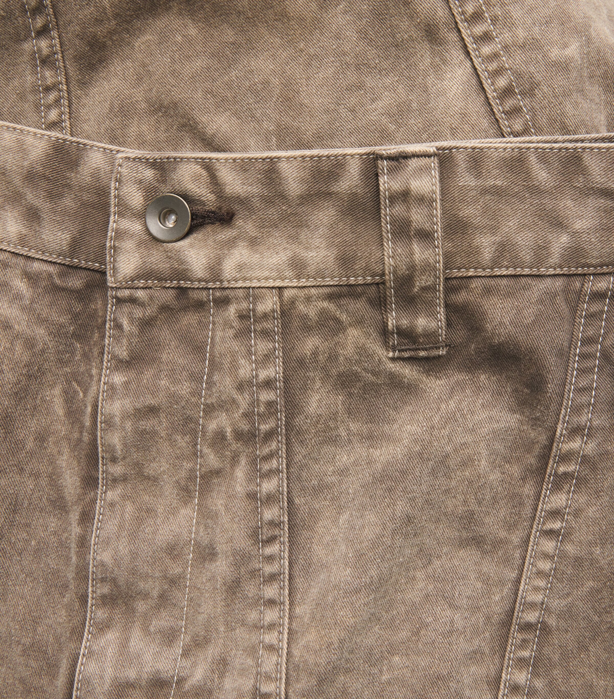 IM MEN Mens Cotton Elements Wide-Leg Trousers Dark Beige Image 6