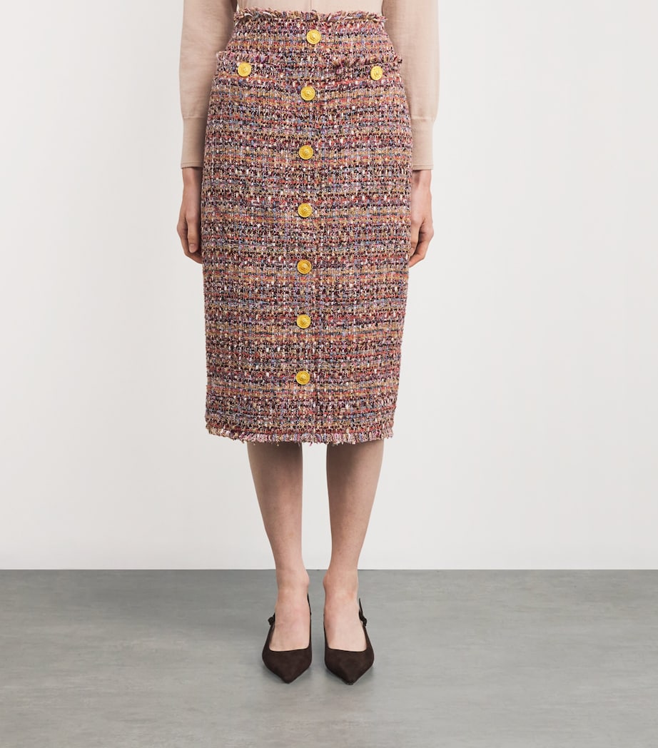 Tweed Tai Midi Pencil Skirt MAUVE/TANMULTITWEED Image 3