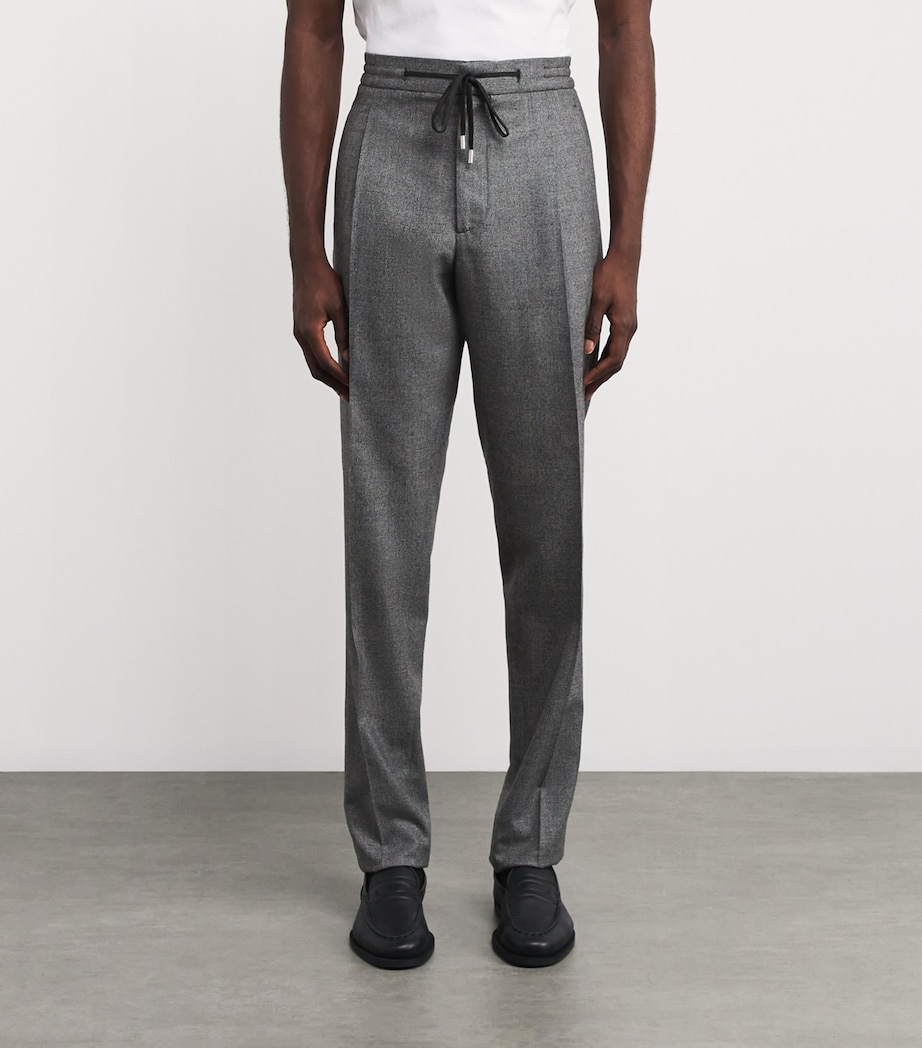 Virgin Wool Straight Trousers 910 Image 3