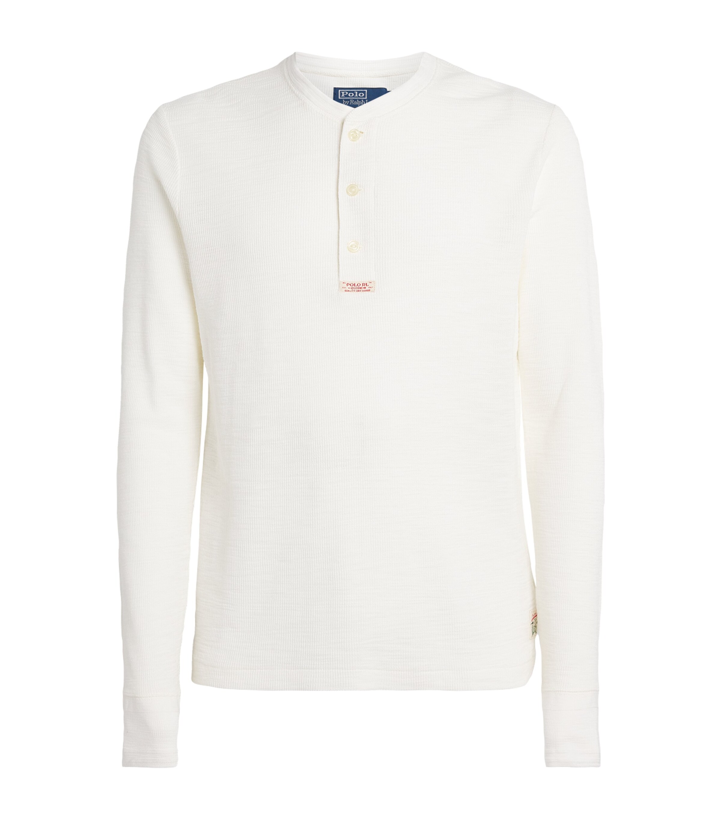 Polo Ralph Lauren Mens Long-Sleeve Henley T-Shirt White Image 1