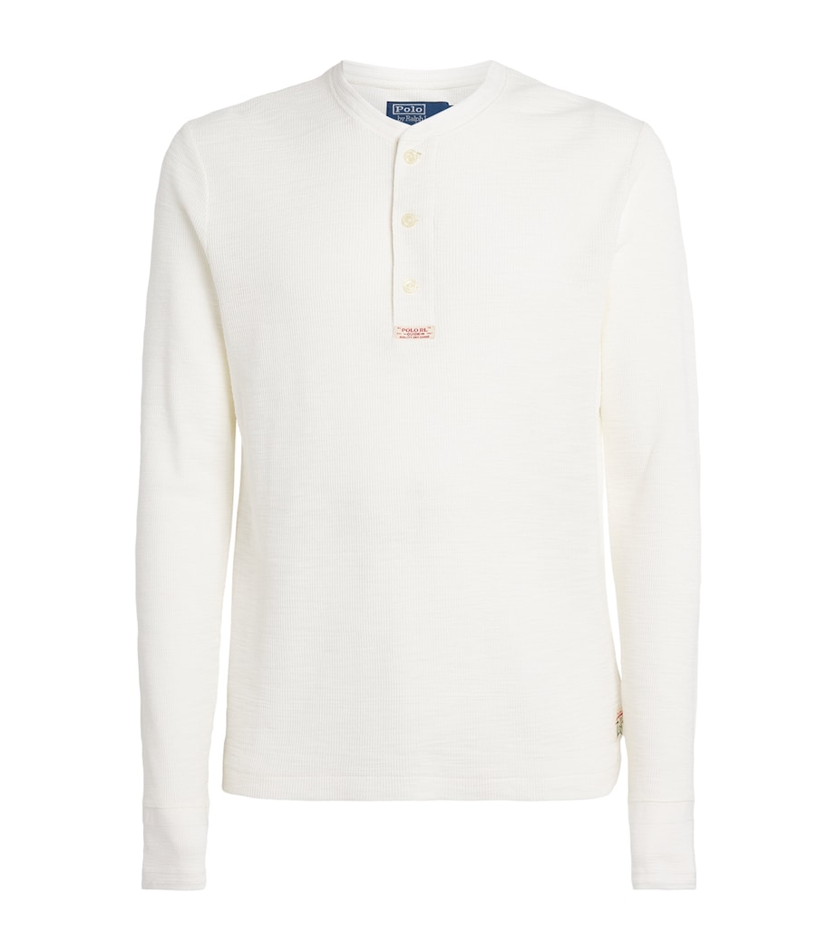 Polo Ralph Lauren Mens Long-Sleeve Henley T-Shirt White Image 1