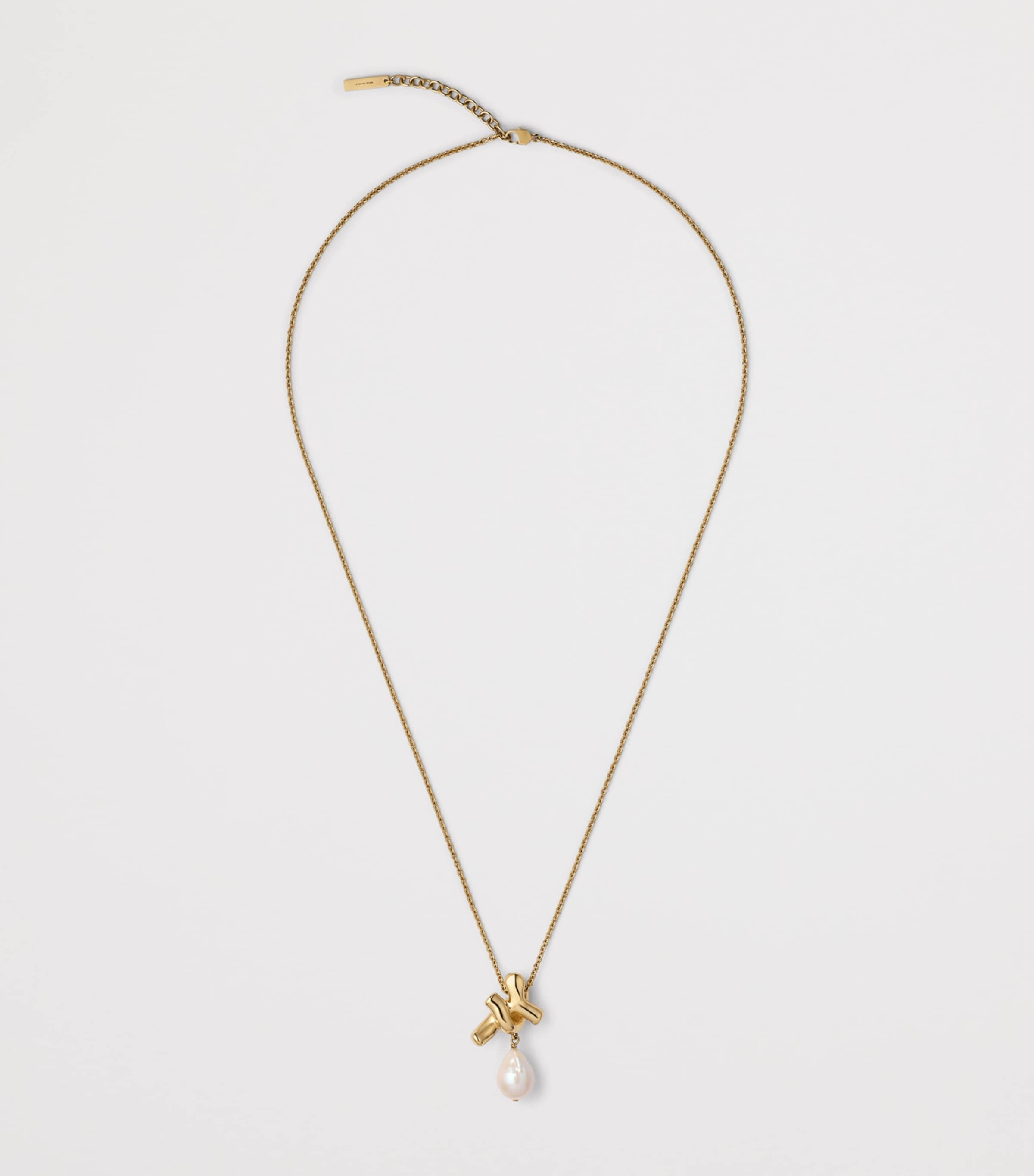 Givenchy Chain Link Pearl Necklace Image 2
