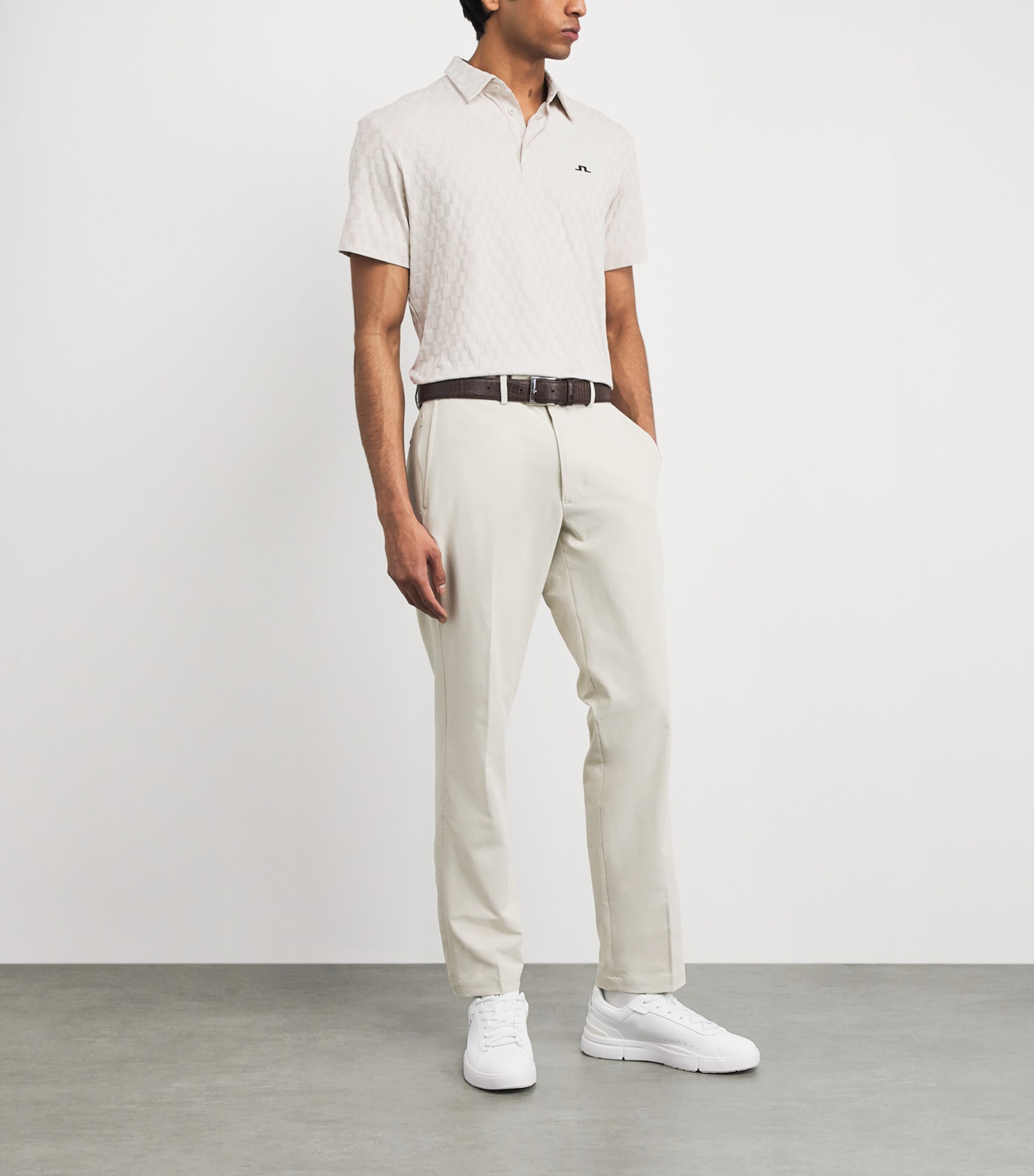 J Lindeberg Mens Kofe Polo Shirt Moonbeam Image 2