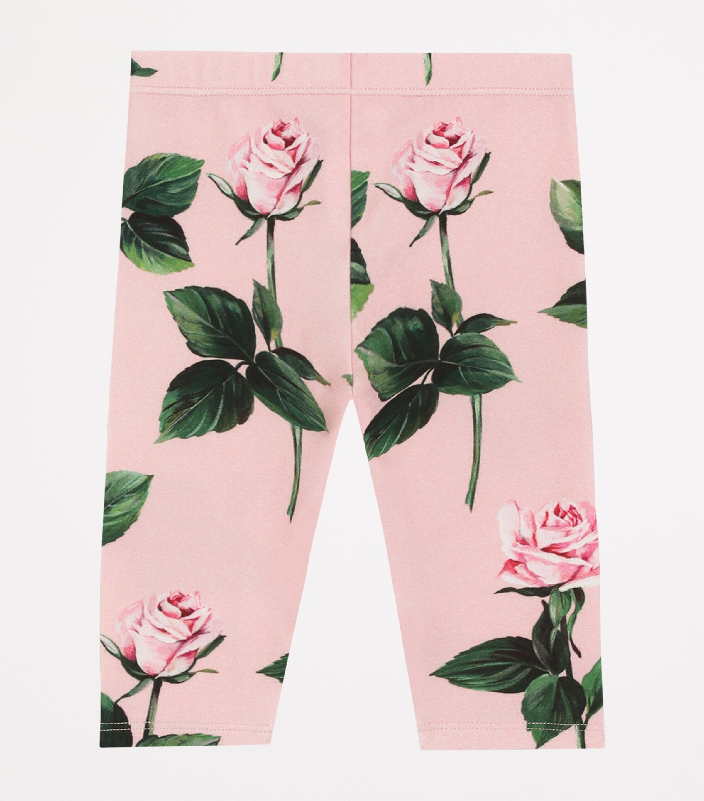 Dolce&Gabbana Kids Floral Print Leggings (3-30 Months) Rose Image 2