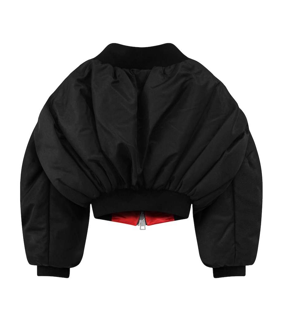 Givenchy Womens Cropped Cocoon Bomber Jacket Image 2
