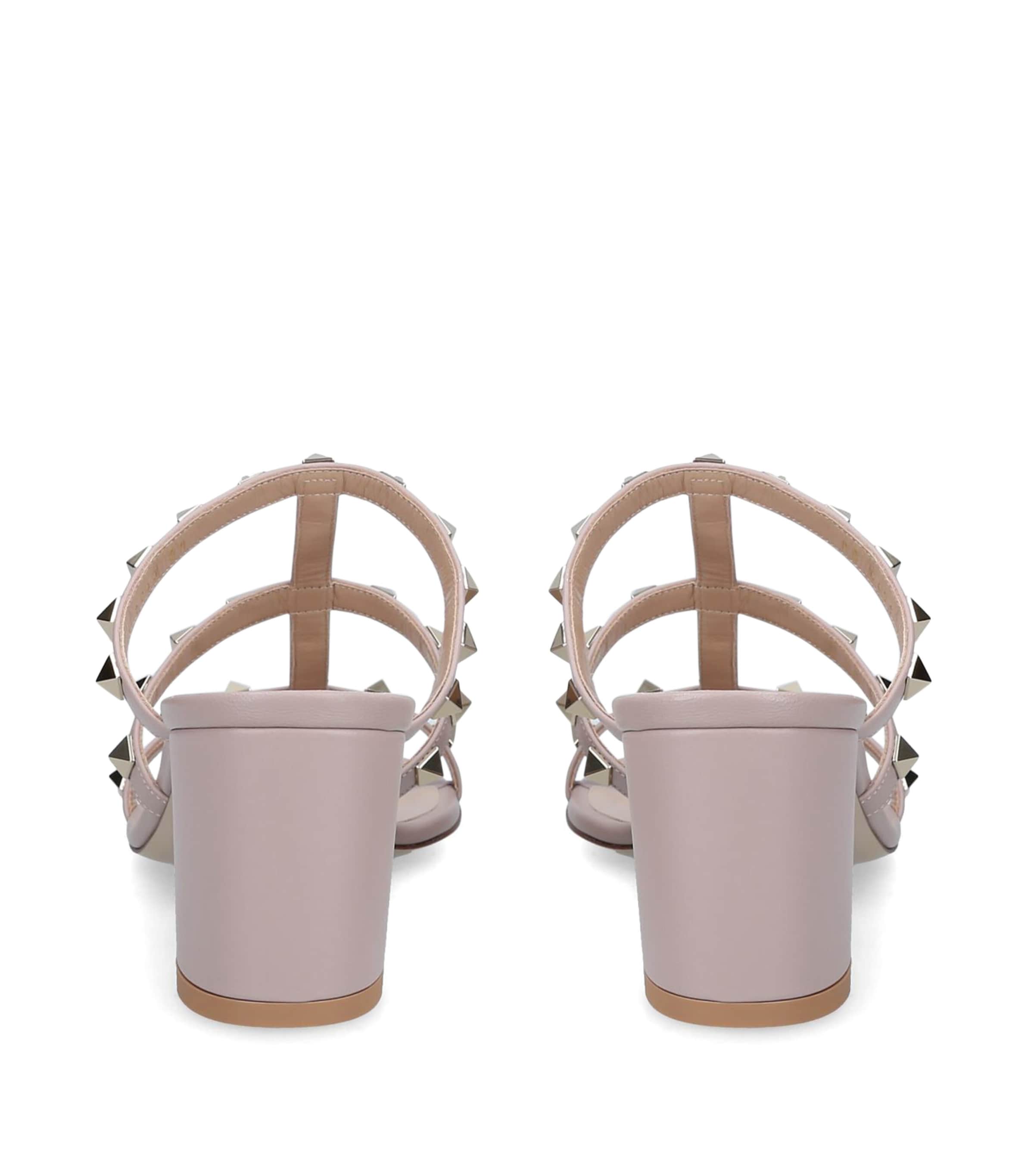 Valentino Garavani Rockstud Mule Sandals 60 CHAMPAGNE Image 3