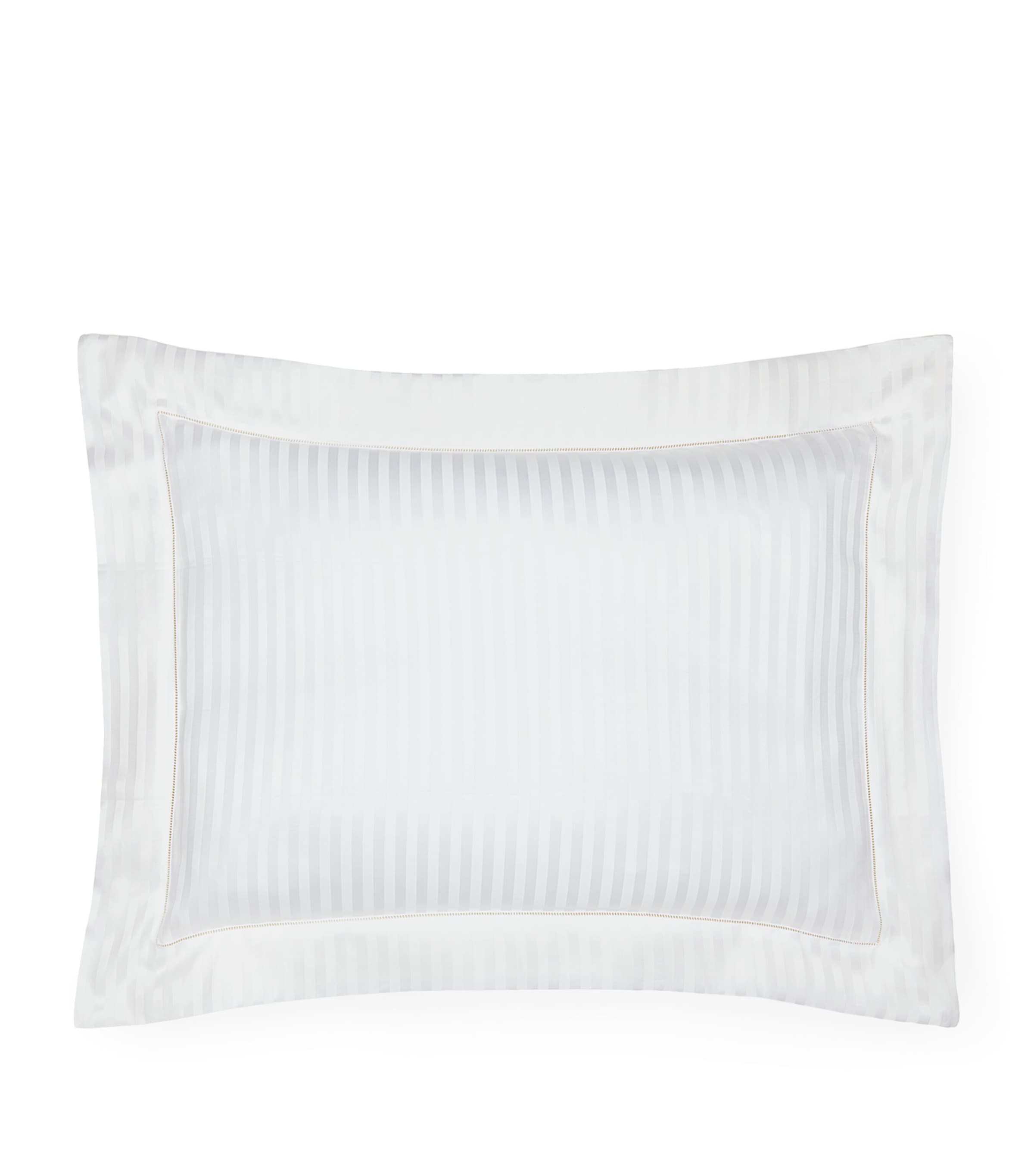 Pratesi Raso Rigato Pillowcase In White