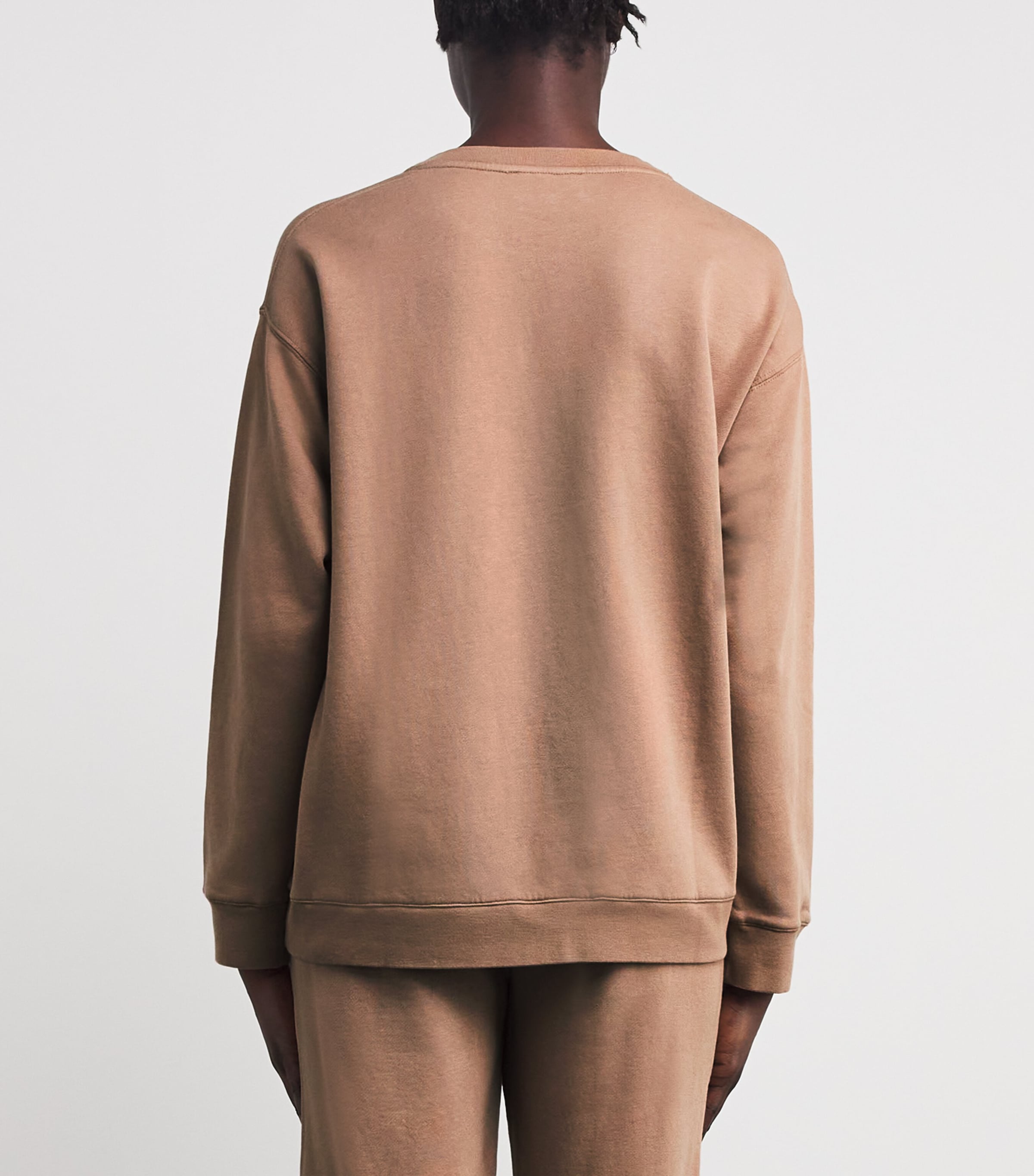 Derek Rose Womens Cotton-Modal Quinn Sweatshirt Brown Image 4