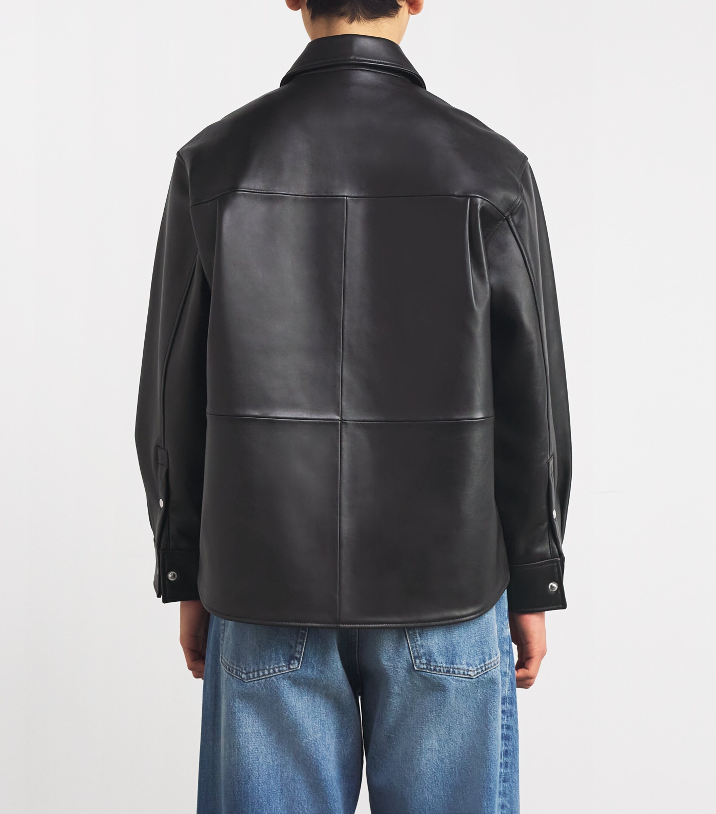 Lambskin Shirt Jacket BLACK Image 4
