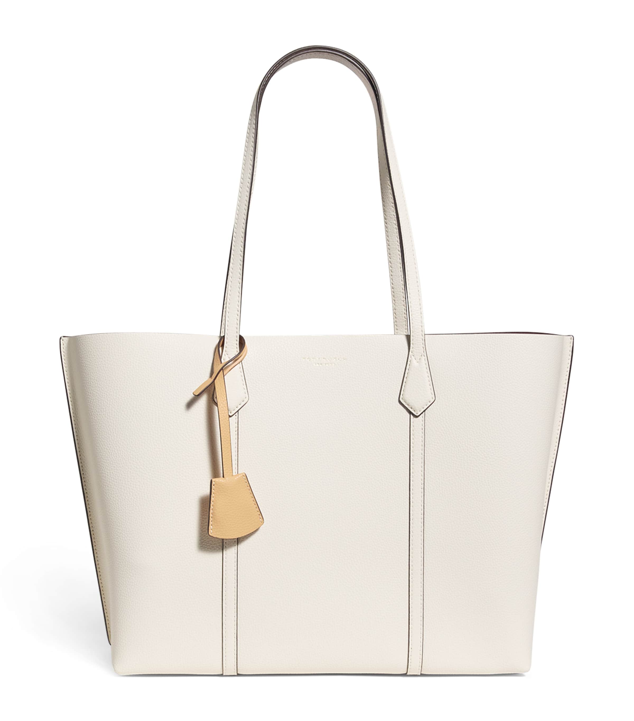 Tory Burch Leather Perry Tote Bag In Ivory