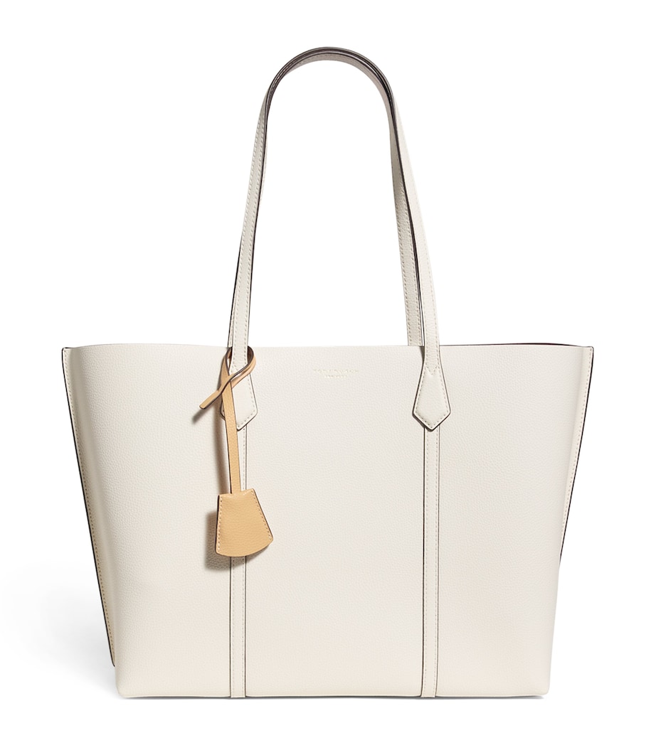 Leather Perry Tote Bag NEW IVORY Image 1