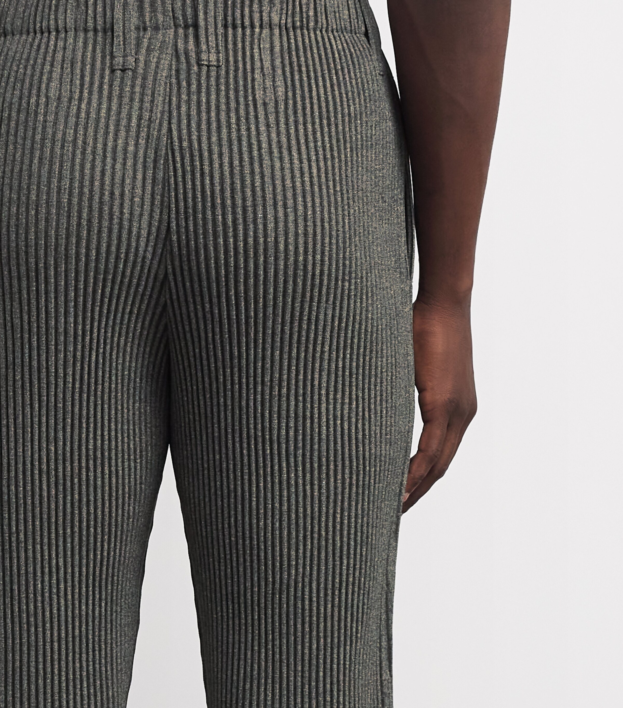 Wool-Effect Pleated Tailored Trousers 12-GRAY Image 6