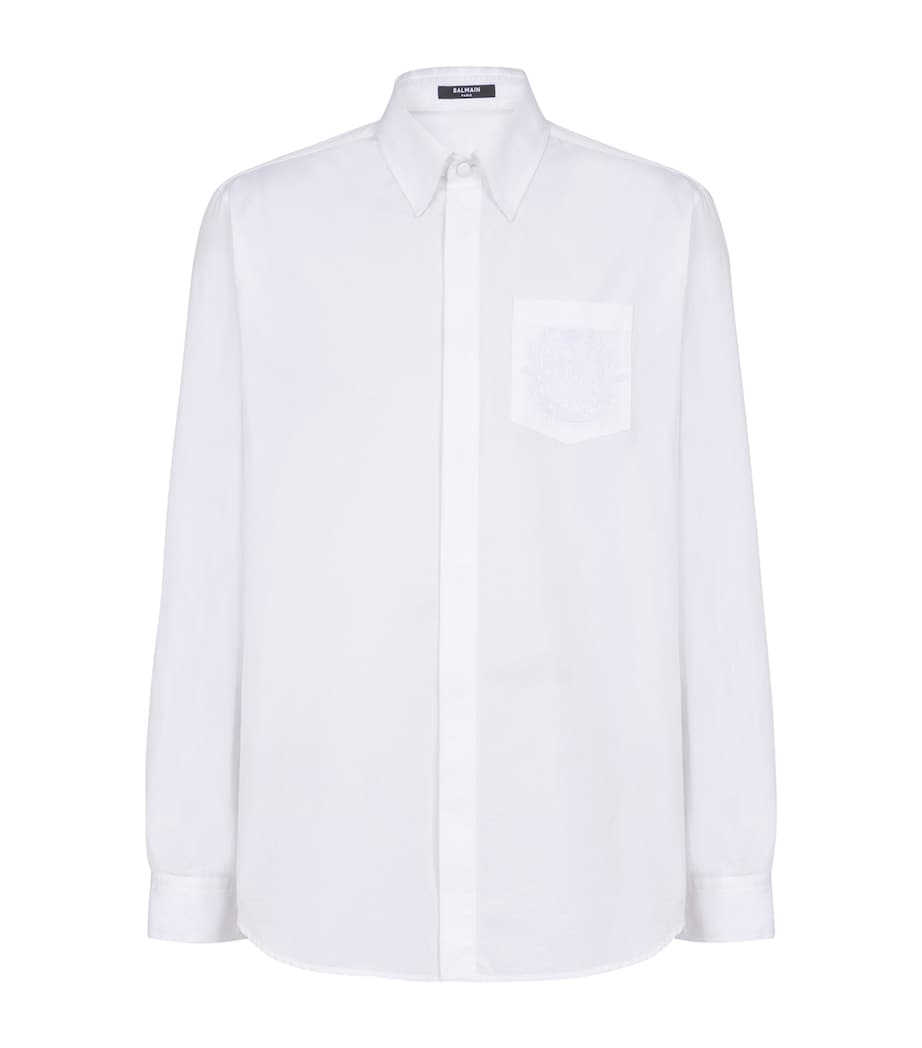 Cotton Poplin Crest Shirt 0FB BLANC OPTIQUE Image 1