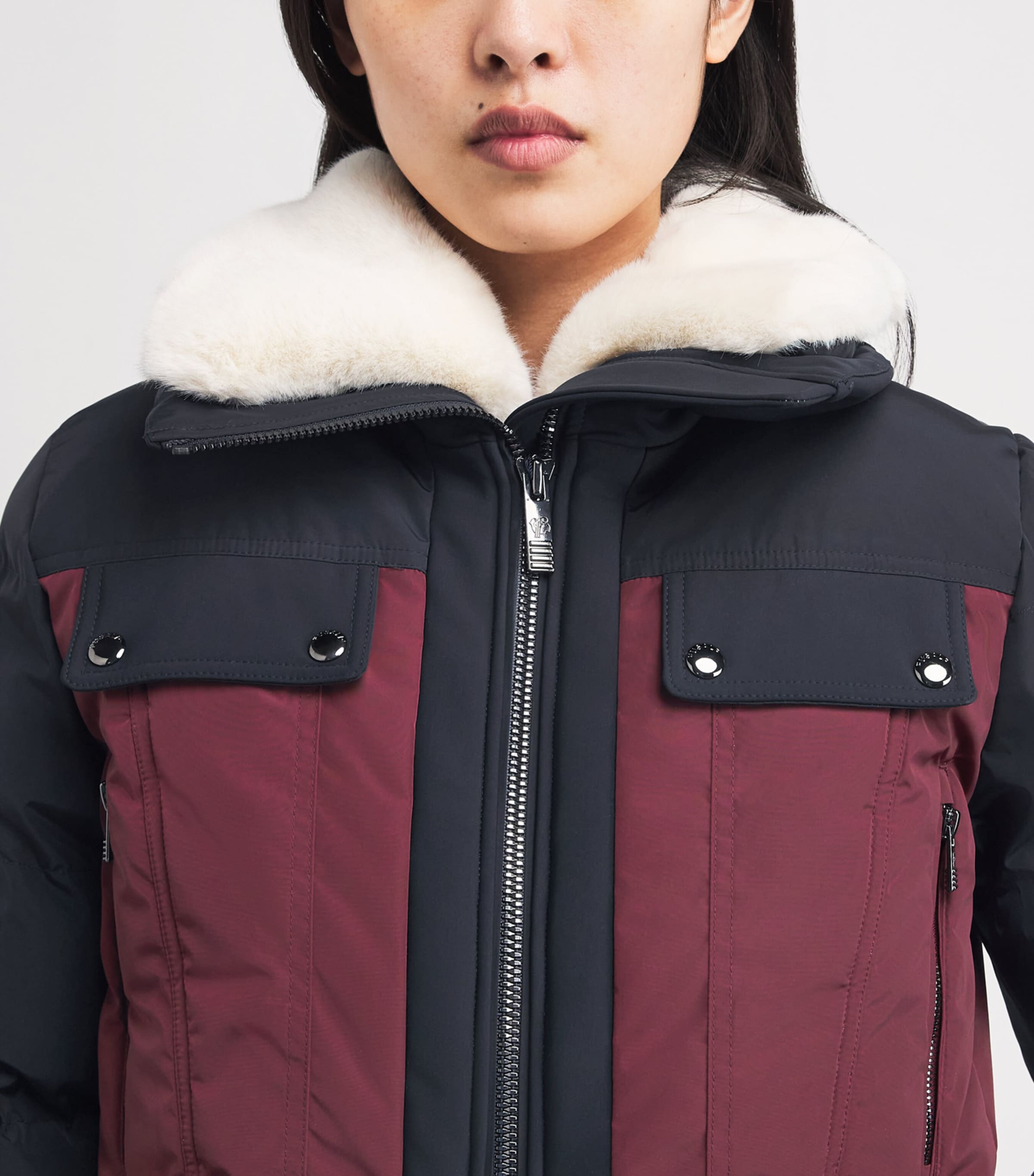 Water-Repellent Karei Ski Suit 2034ACJOU/MRIN/NEIGE Image 4