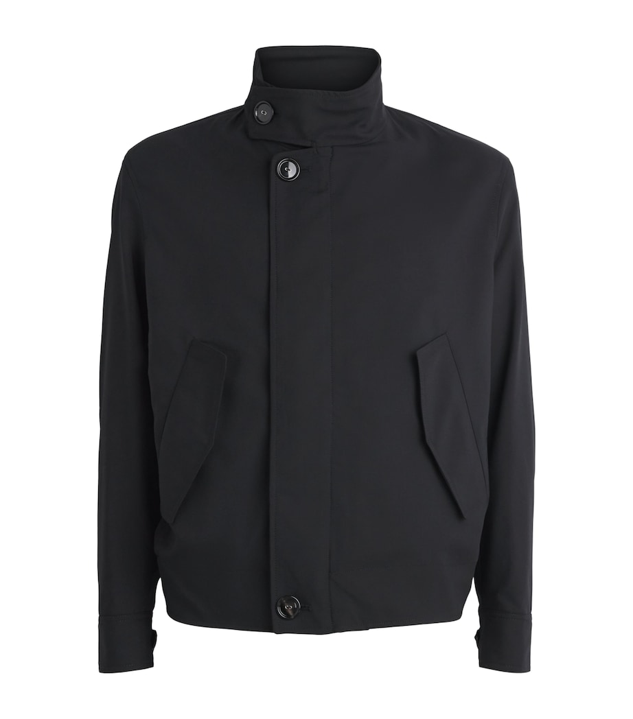 AMI Paris Mens Virgin Wool Harrington Jacket Noir Image 1