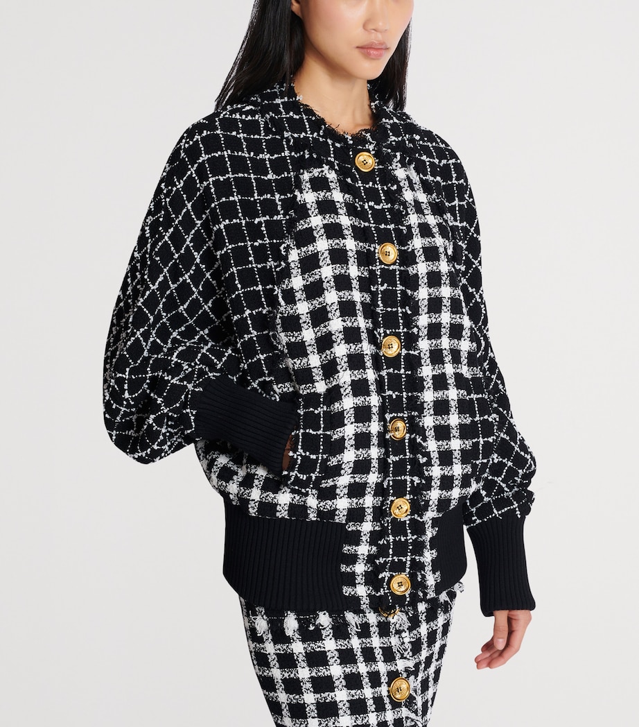 Tweed Bomber Jacket EAB NOIR/BLANC Image 5