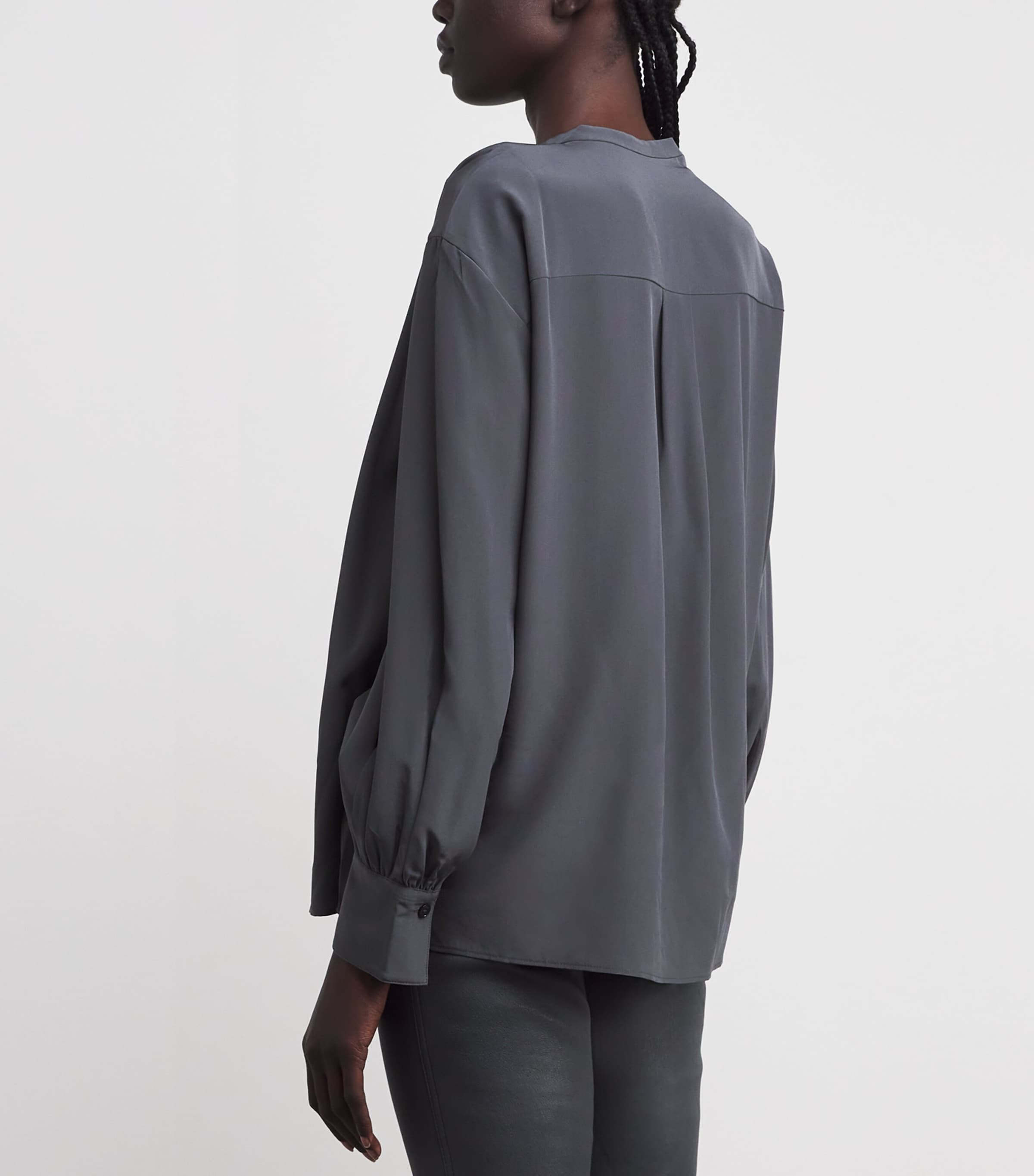 Silk Blondel Blouse SMOKE Image 4