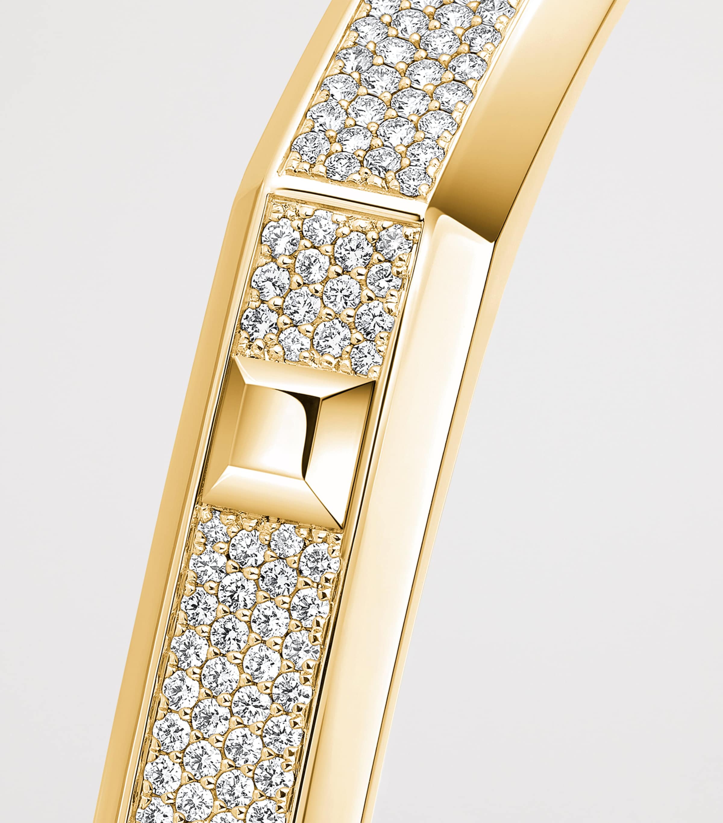 Messika Moderniste Medium Yellow Gold and Diamond Pavé Bangle (1.25ct) Yellow Gold Image 3