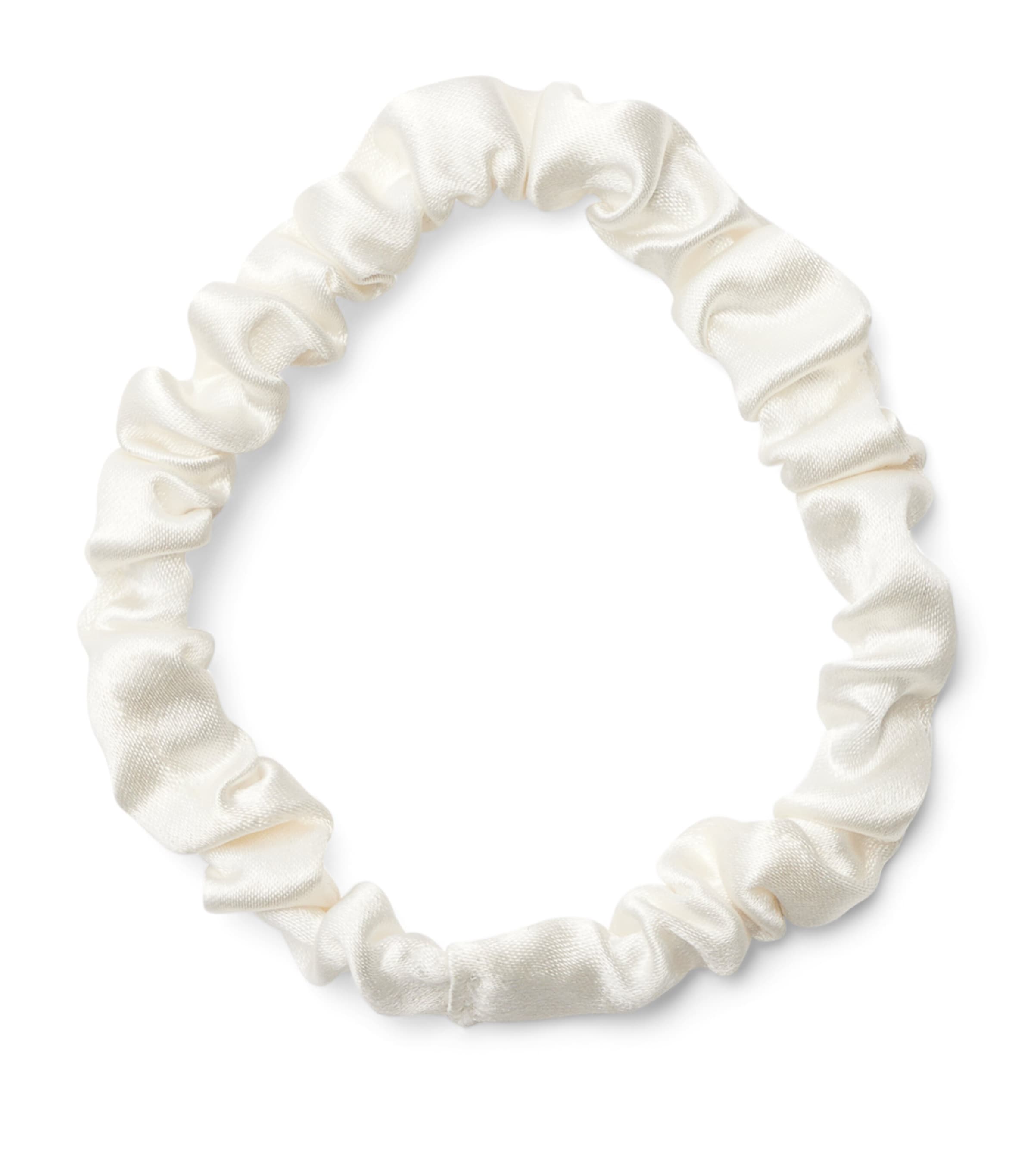 HYOUMANKIND Silk Face Cloth and Hair Tie Bundle White Image 3