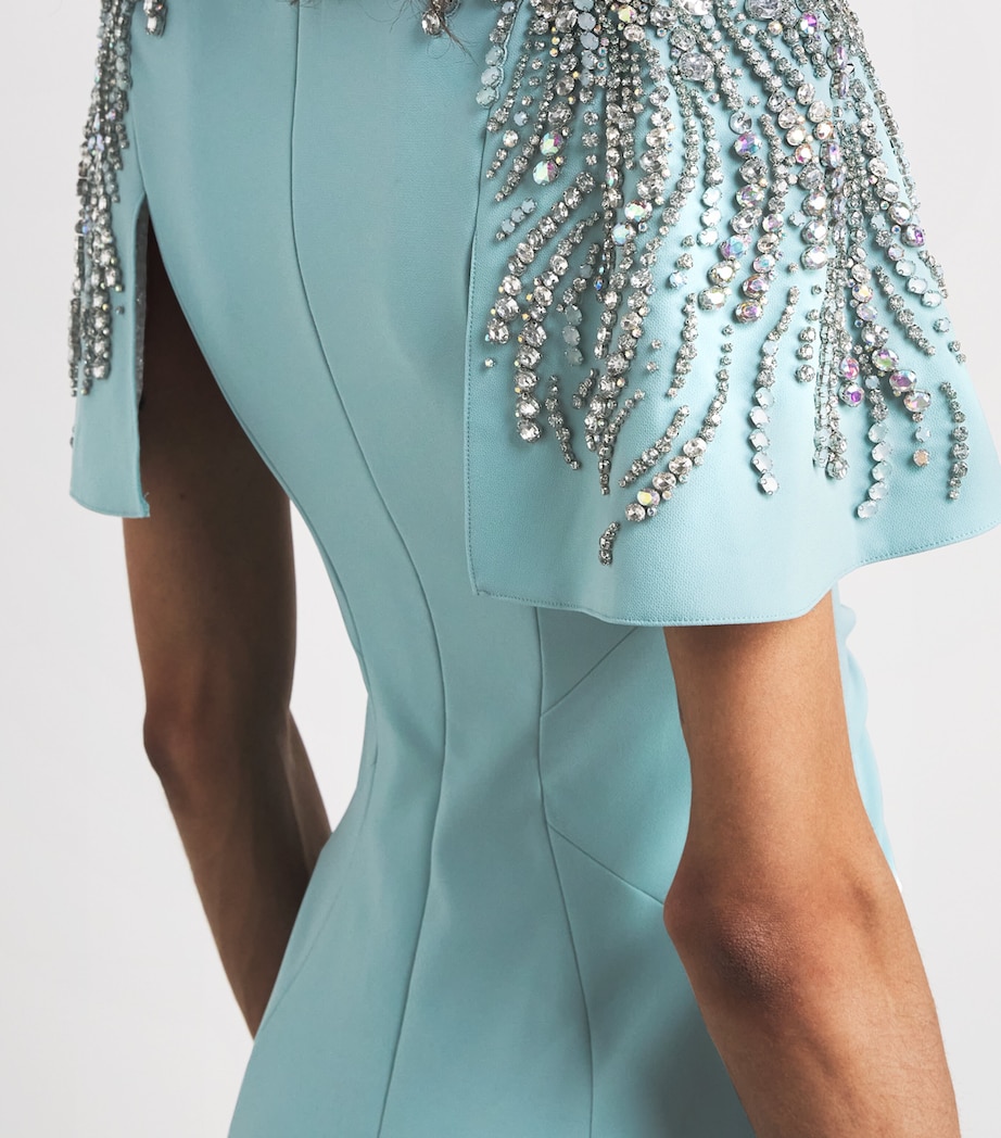 Jenny Packham Womens Embellished Petal Gown Bluebird Image 5