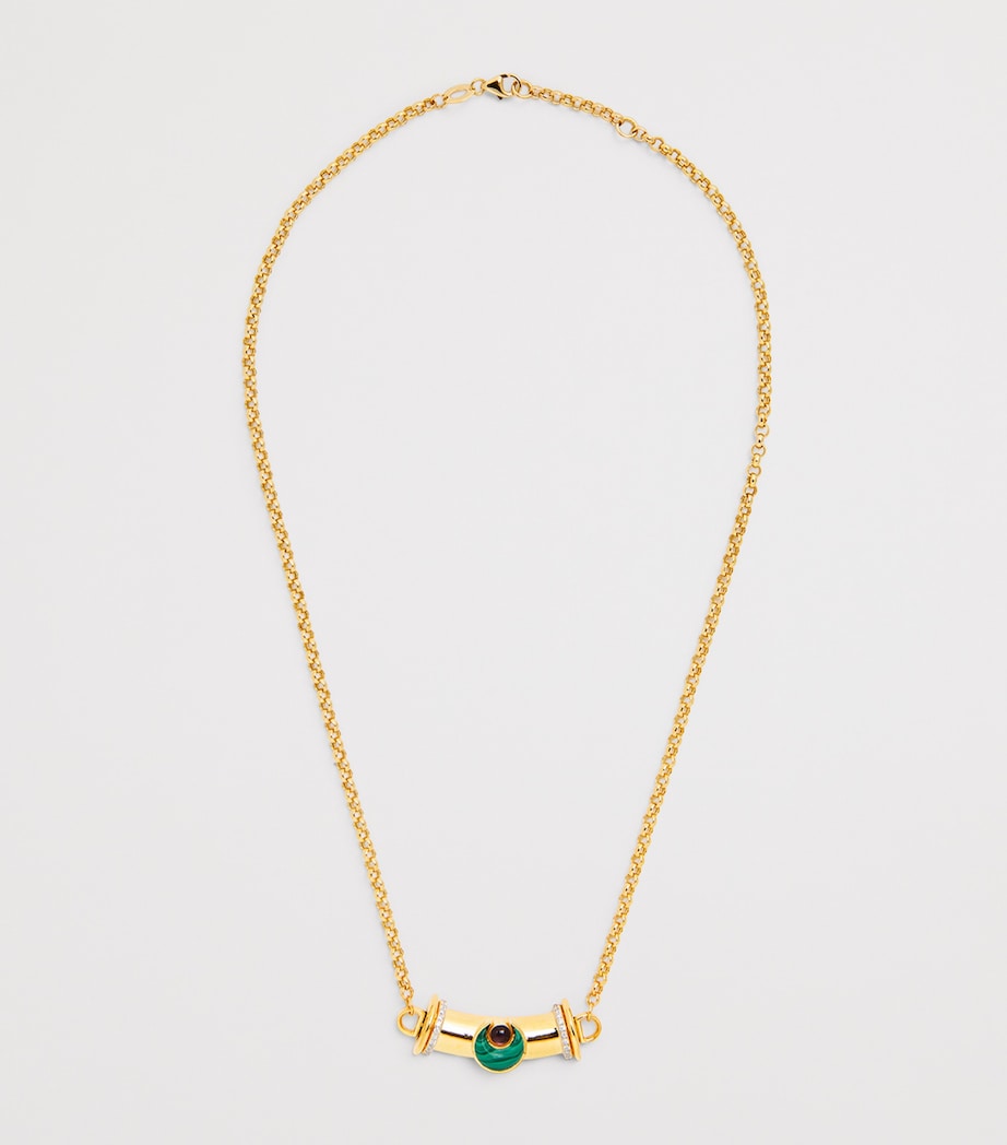 Yellow Gold, Diamond and Mixed Stone Lot N*91 Warrior Moon Necklace YELLOW GOLD Image 3