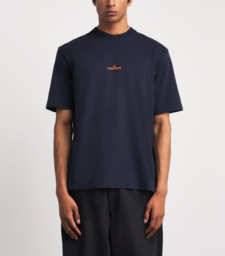 Stone Island Mens Organic Cotton Logo T-Shirt Image 4