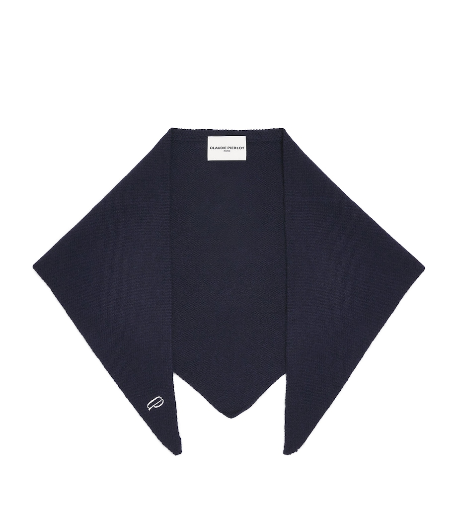 Cashmere Scarf NAVY Image 1