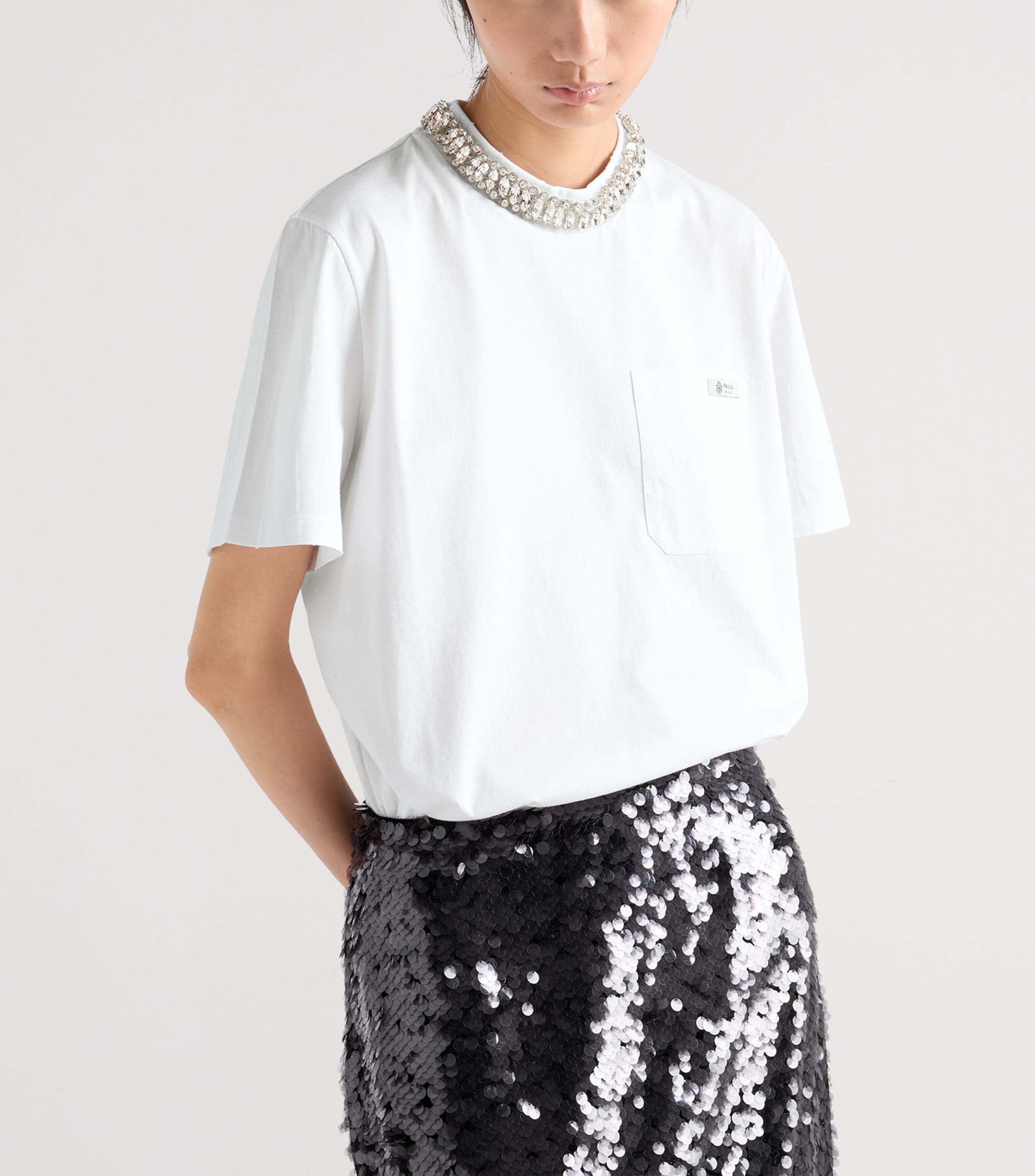 Cotton Embellished T-Shirt F0009 Image 4