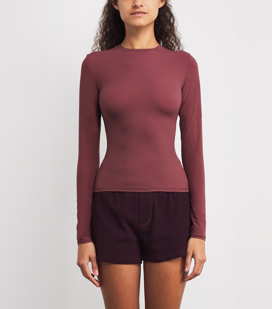 Fits Everybody Long-Sleeve T-Shirt BEET Image 3