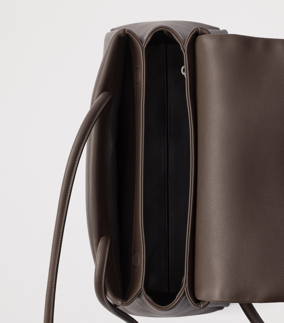 Prada Medium Leather Passage Top-Handle Bag Brown Image 7