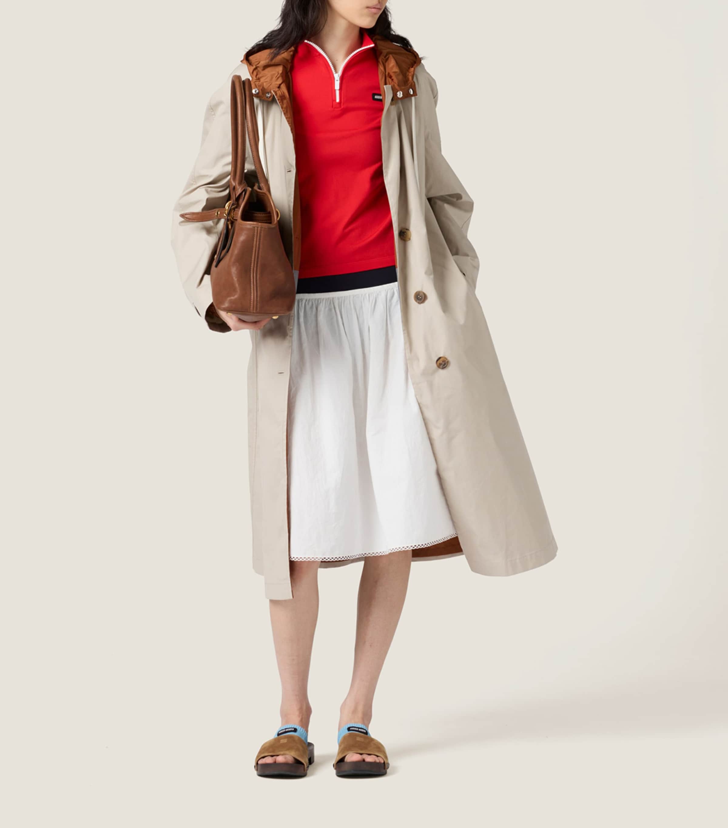 Cotton-Linen Midi Skirt F0009 Image 2