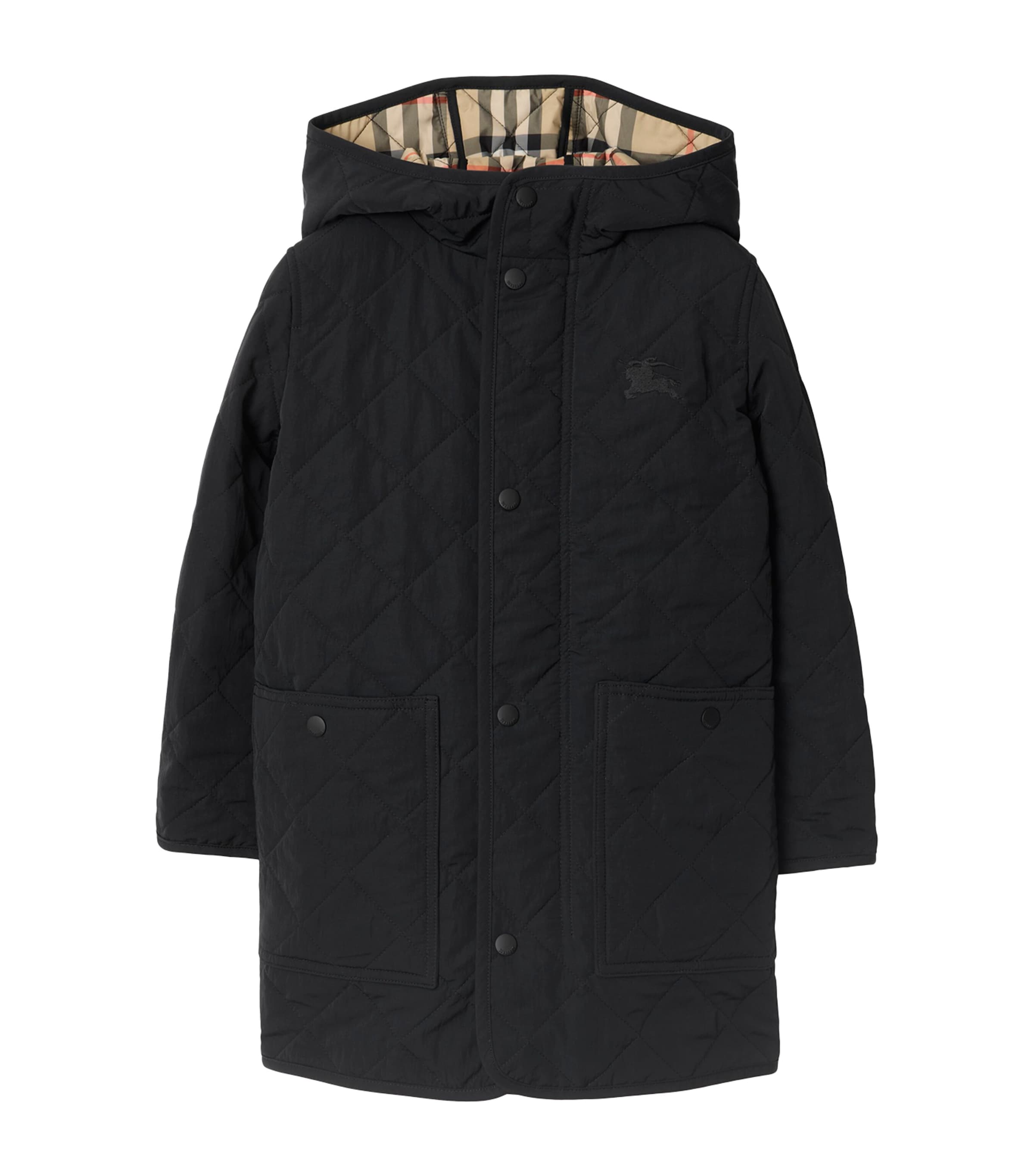 Quilted EKD Coat (3-12 Years) BLACK Image 1