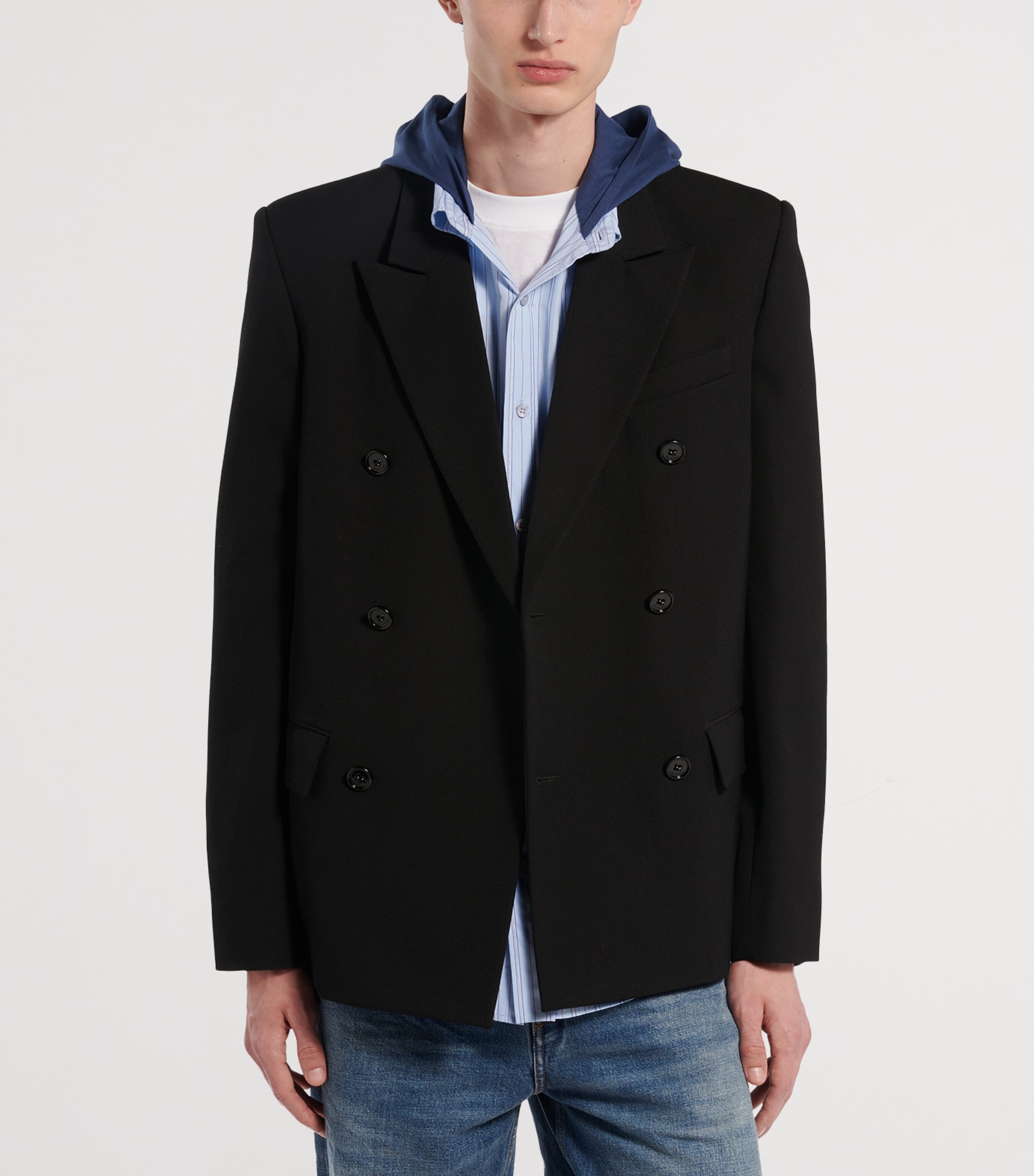 Balenciaga Mens Wool Double-Breasted Jacket Image 5