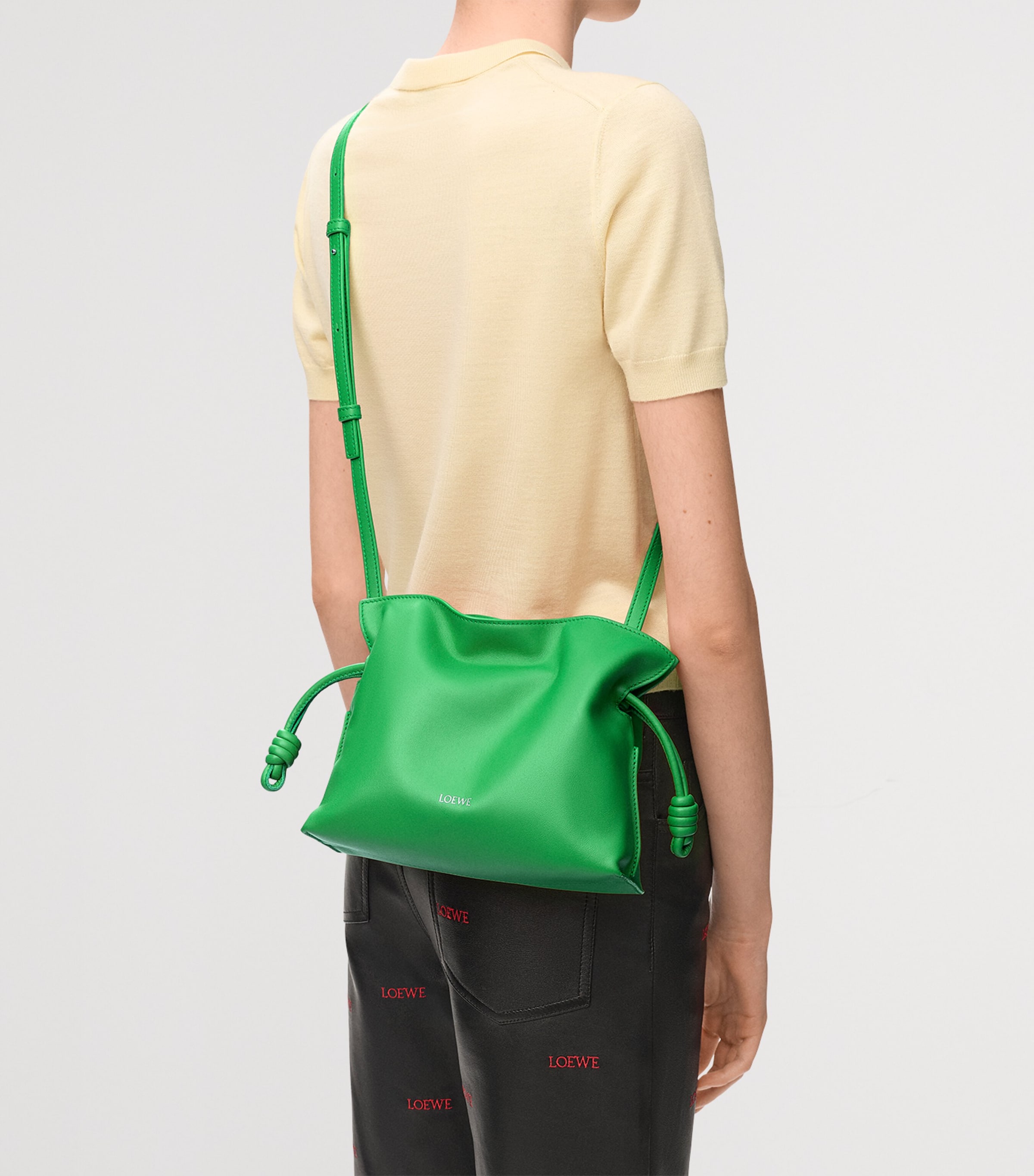 LOEWE Mini Leather Flamenco Purse Clover Green Image 2