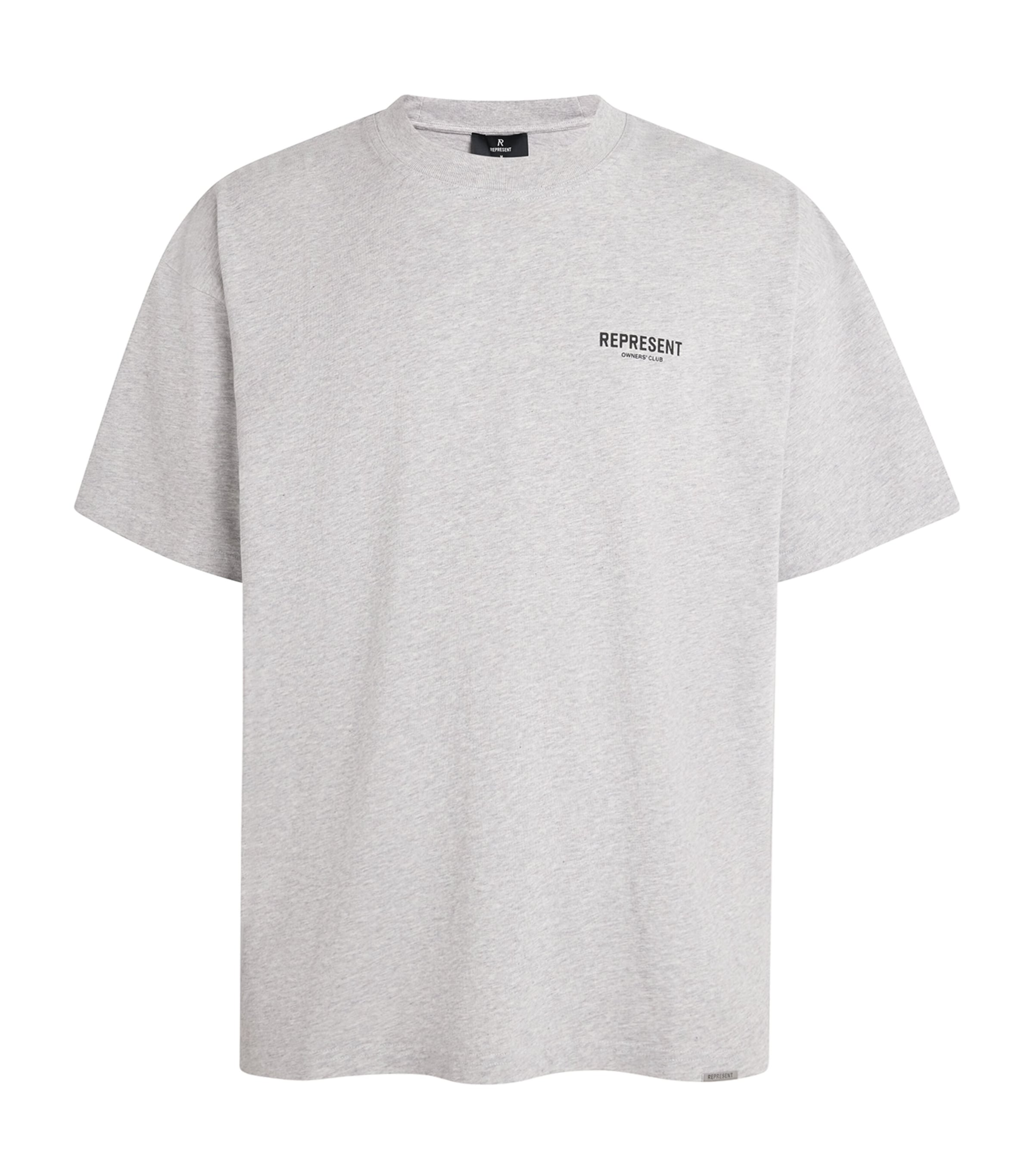 Represent Mens Owners Club T-Shirt Ash Grey/balck Image 1