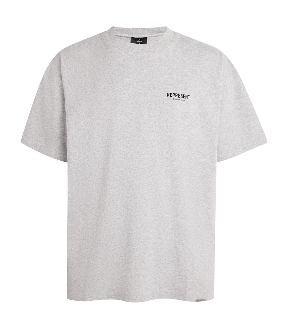 Represent Mens Owners Club T-Shirt Ash Grey/balck Image 1