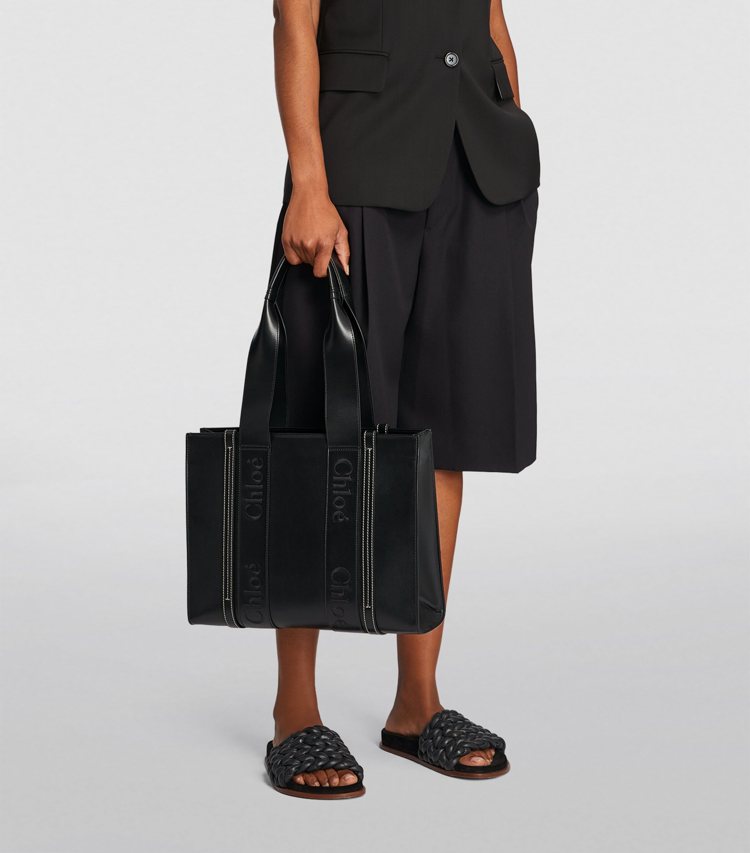 ☆Chloe☆ Medium WOODY Tote トートバッグ BLACK♪ 0400019446089_BLACK?wid=600&