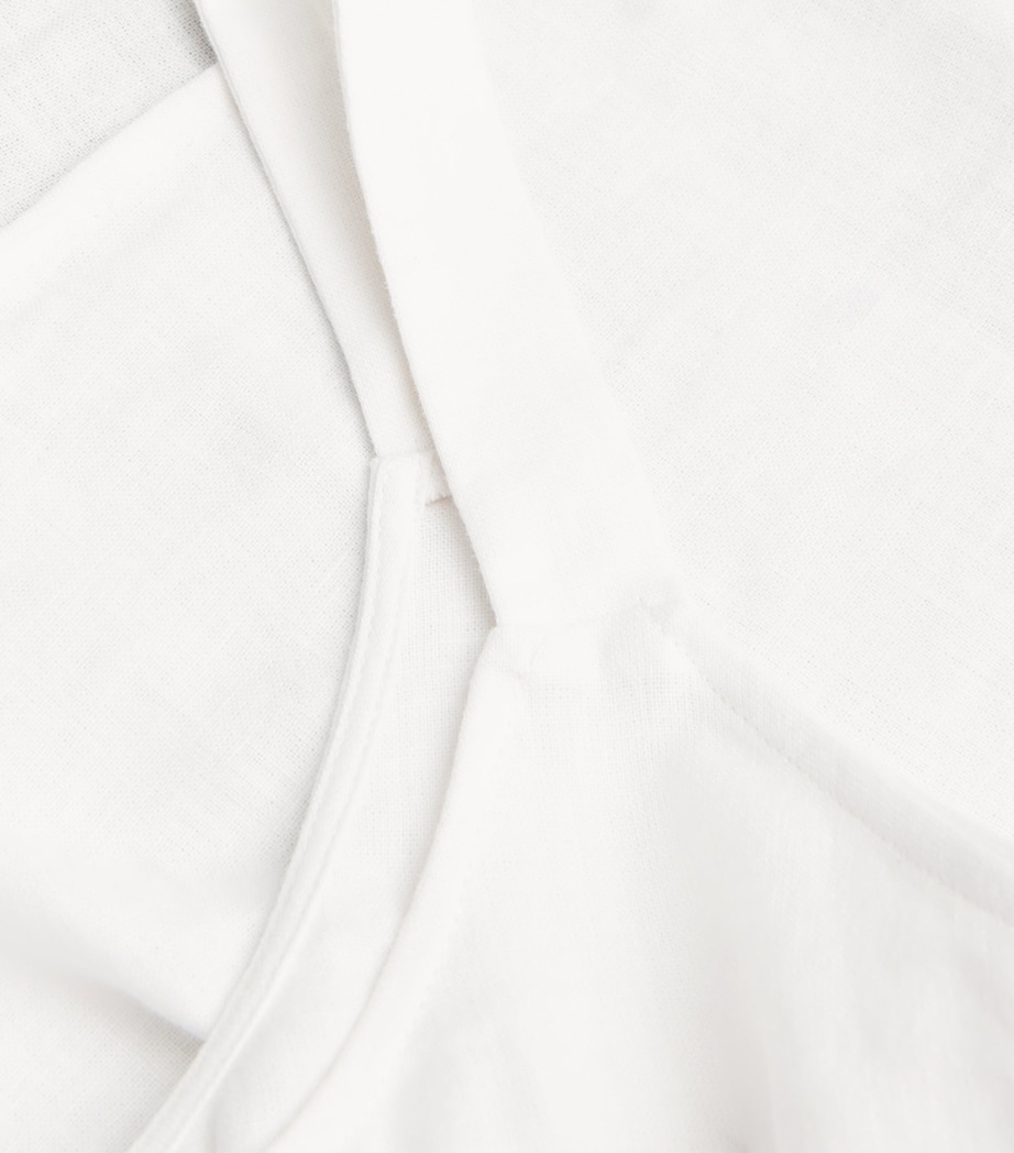 Linen-Blend V-Neck Cami Top OFWHT OFF WHITE Image 5