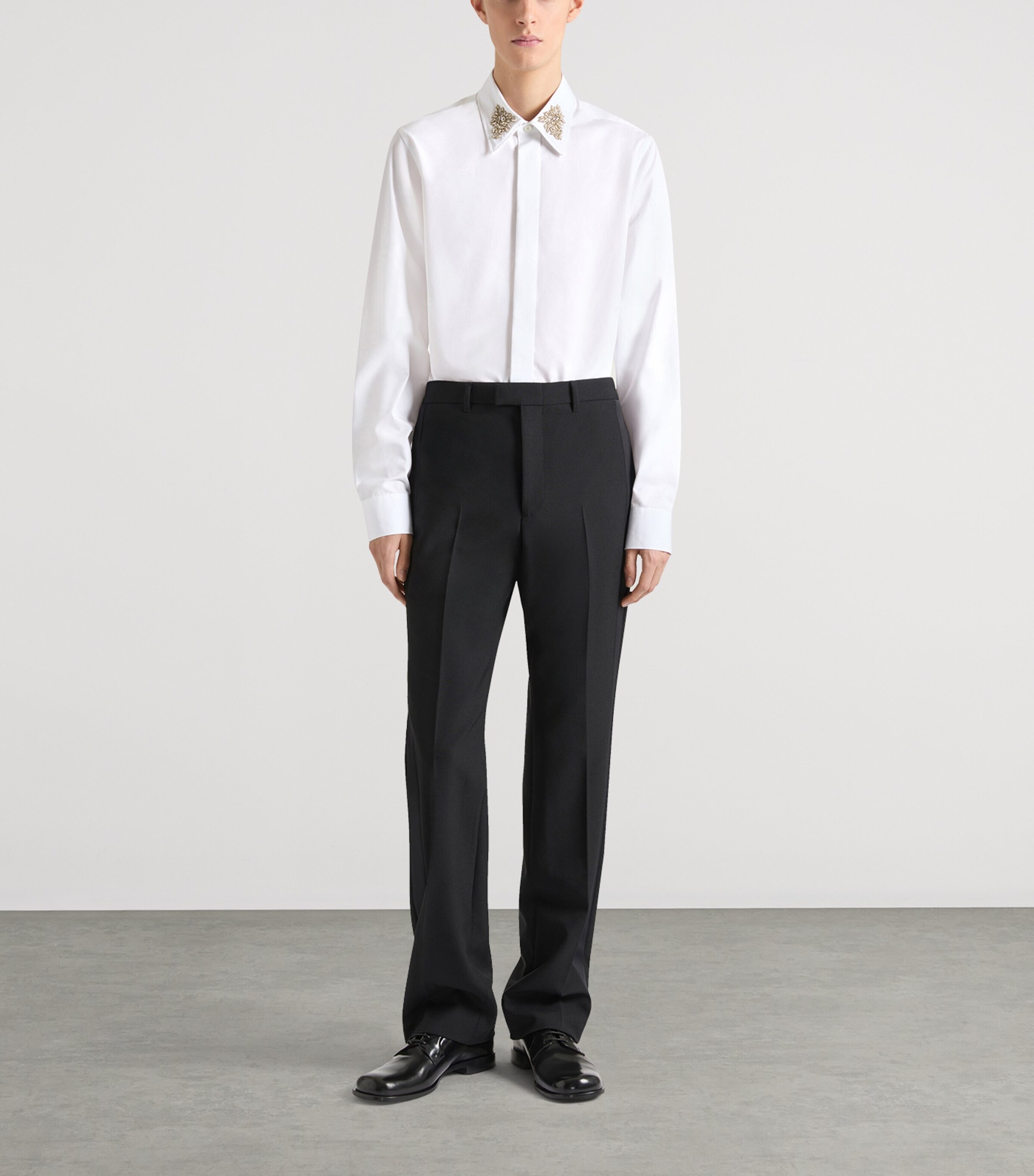 Givenchy Mens Wool-Mohair Tailored Trousers Image 3