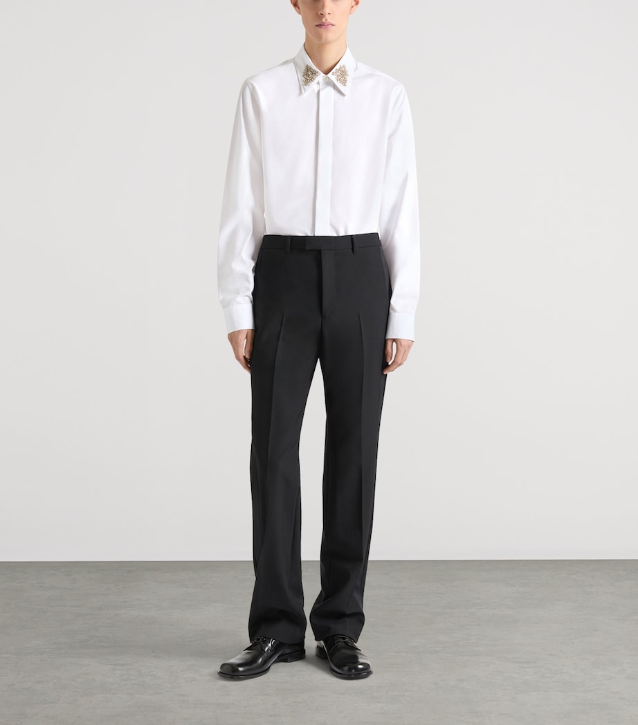 Givenchy Mens Wool-Mohair Tailored Trousers Image 3