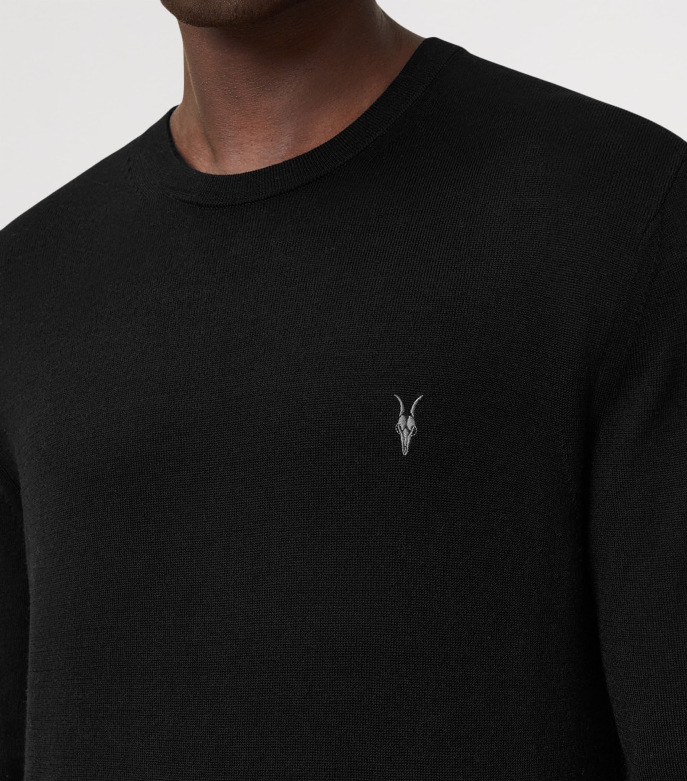 Merino Wool Mode Sweater BLACK Image 7