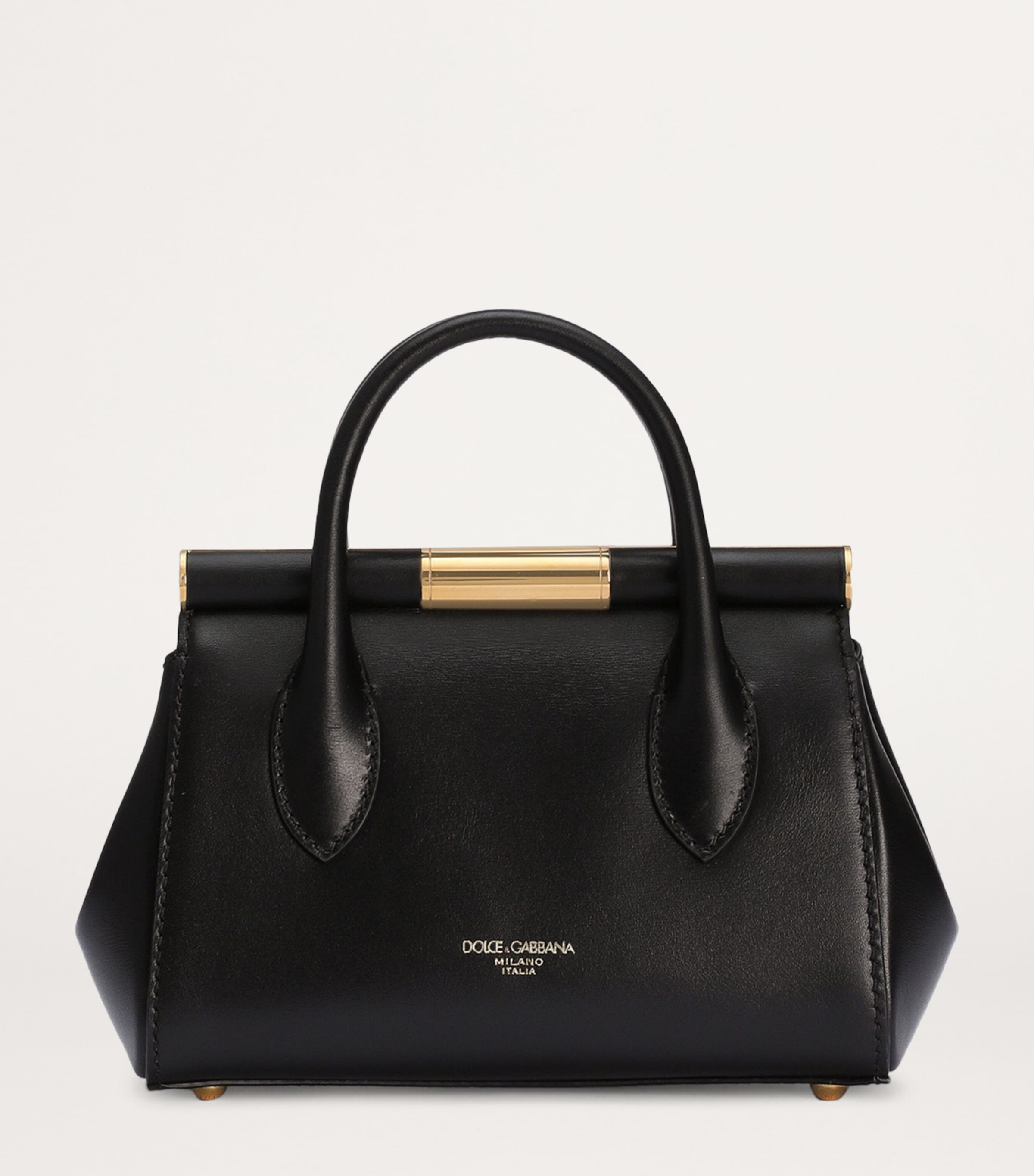 Leather Top-Handle Bag 80999-BLACK Image 3