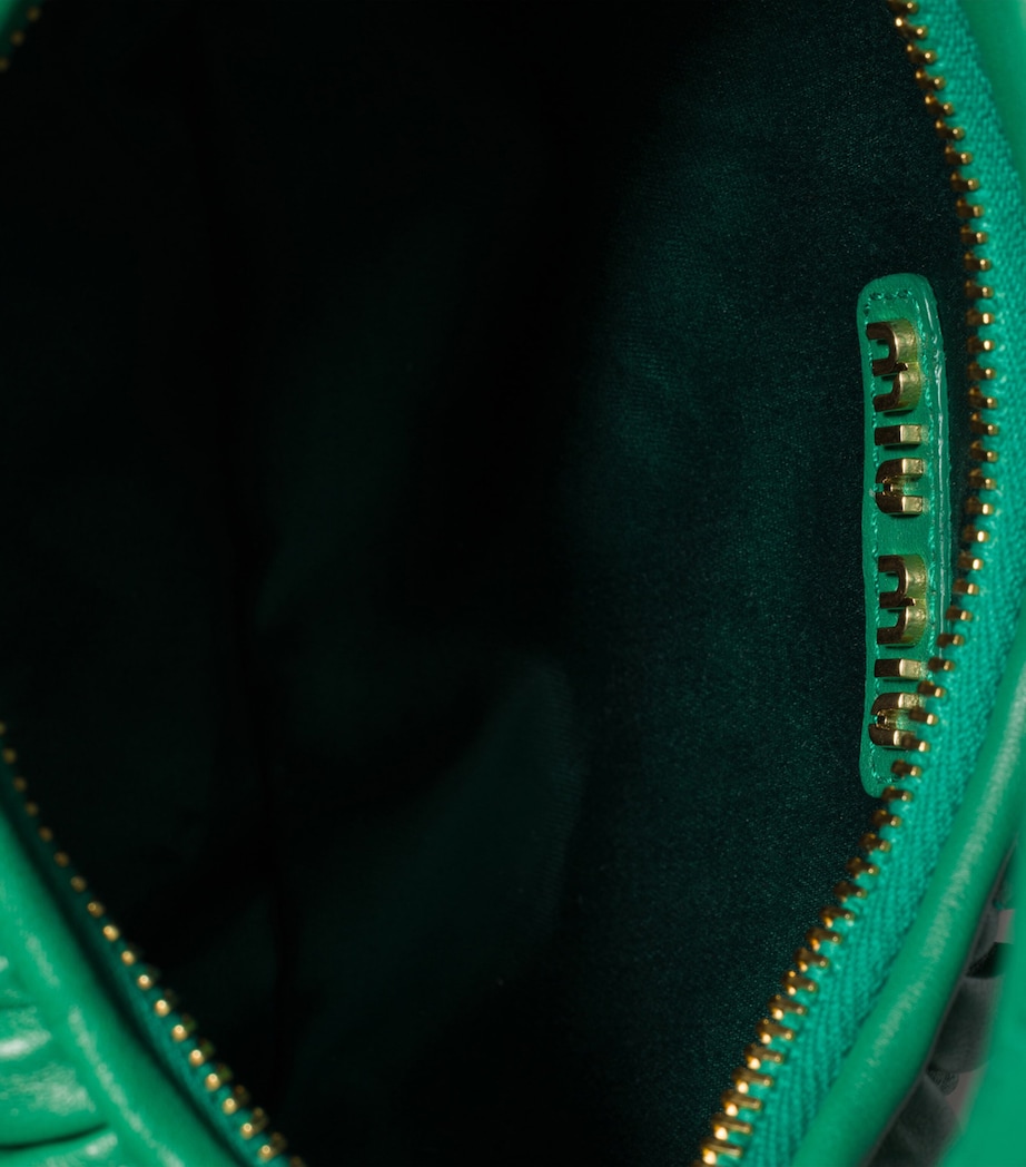 Miu Miu Matelassé Leather Wander Top-Handle Bag Green Image 5