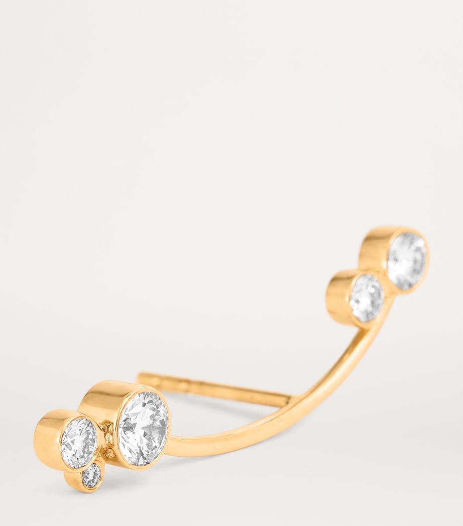 Yellow Gold and Diamond Stellari Diamant Single Right Earring YELLOW GOLD Image 6