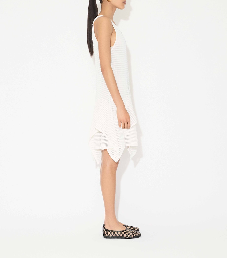 Ladder-Knit Mini Dress BLANC Image 4
