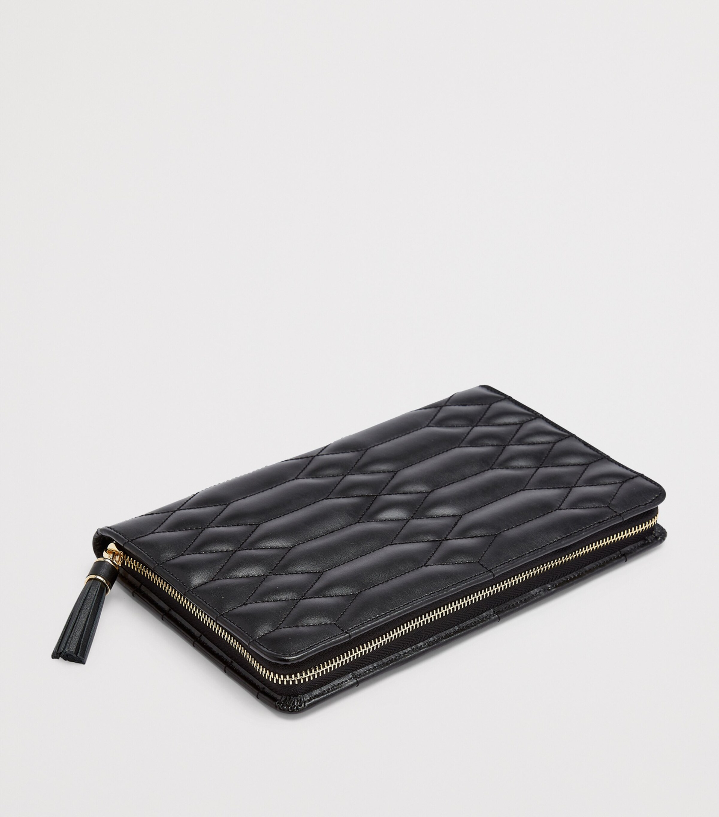 WOLF Large Leather Caroline Jewellery Portfolio Black Image 2