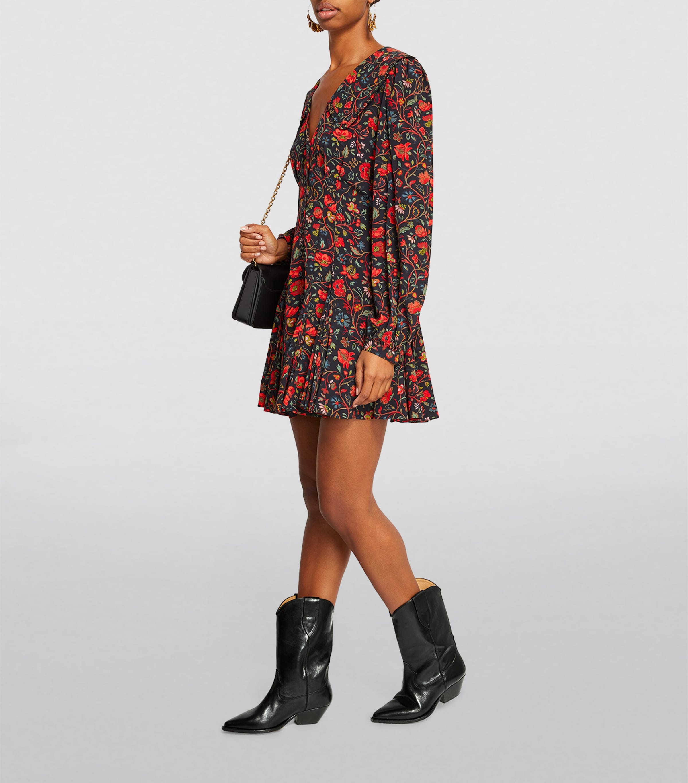 Leather Duerto Cowboy Boots 40 BLACK Image 4