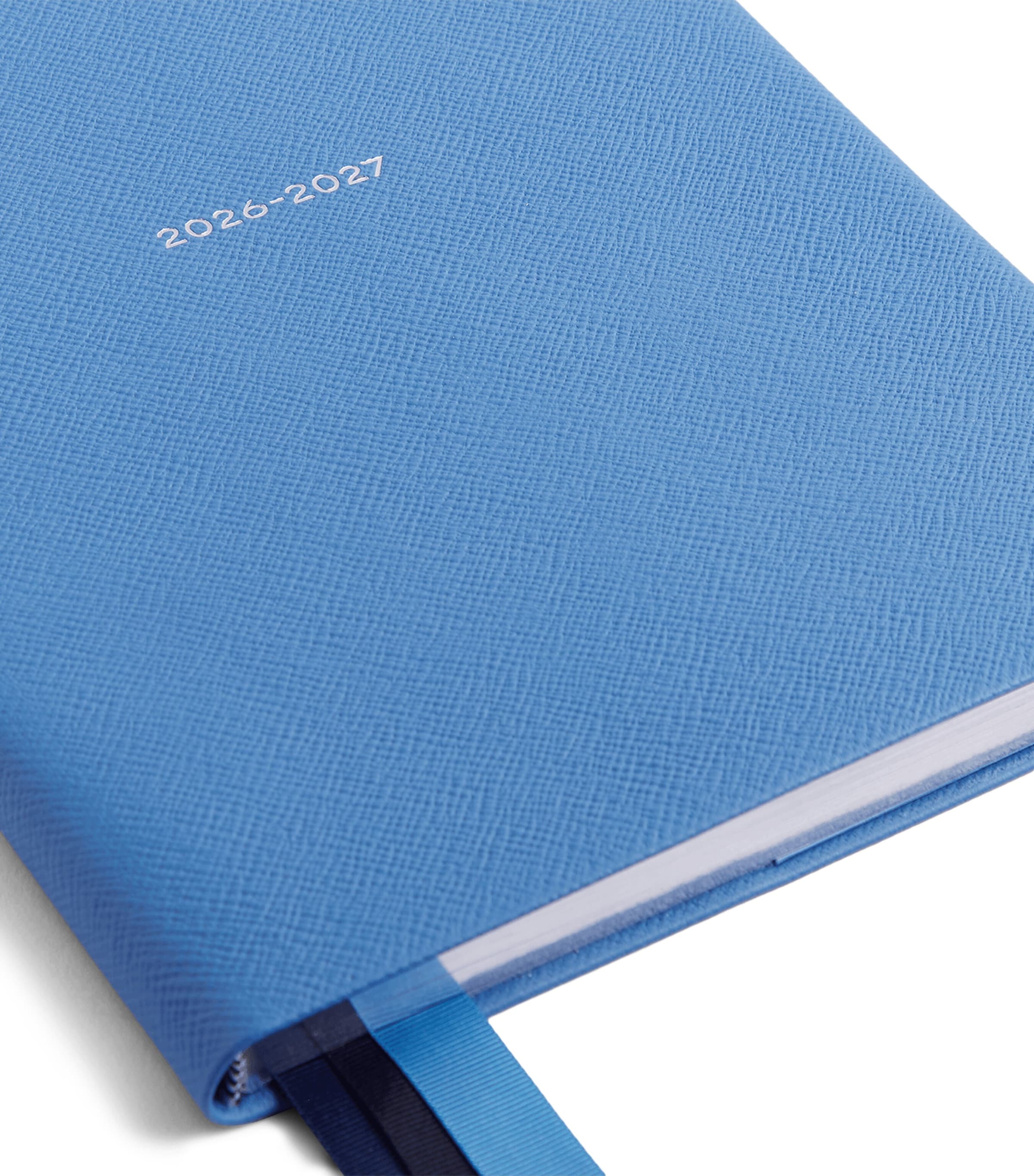 Smythson Leather Portobello Weekly Diary 2026-2027 N Blue Image 5